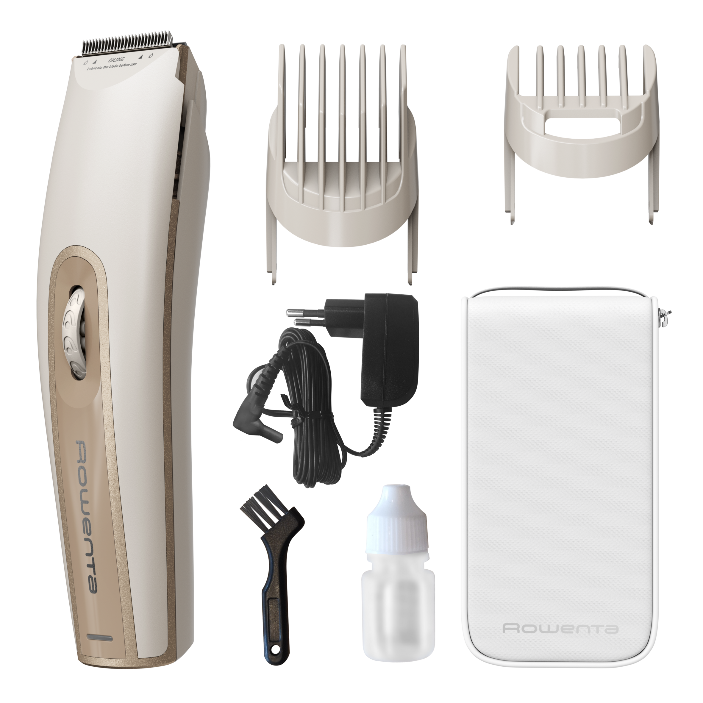 Rowenta Nomad, Cortapelos, cuchillas de acero inoxidable 