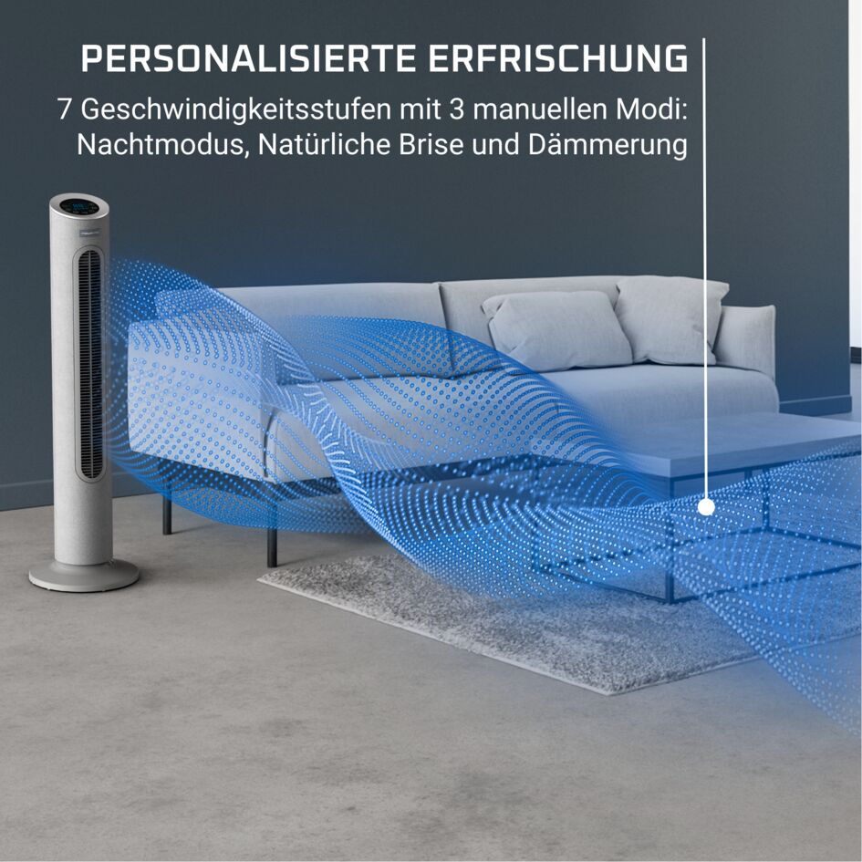 Rowenta Eole Infinite Ventilatore a Torre, Potente e Silenzioso