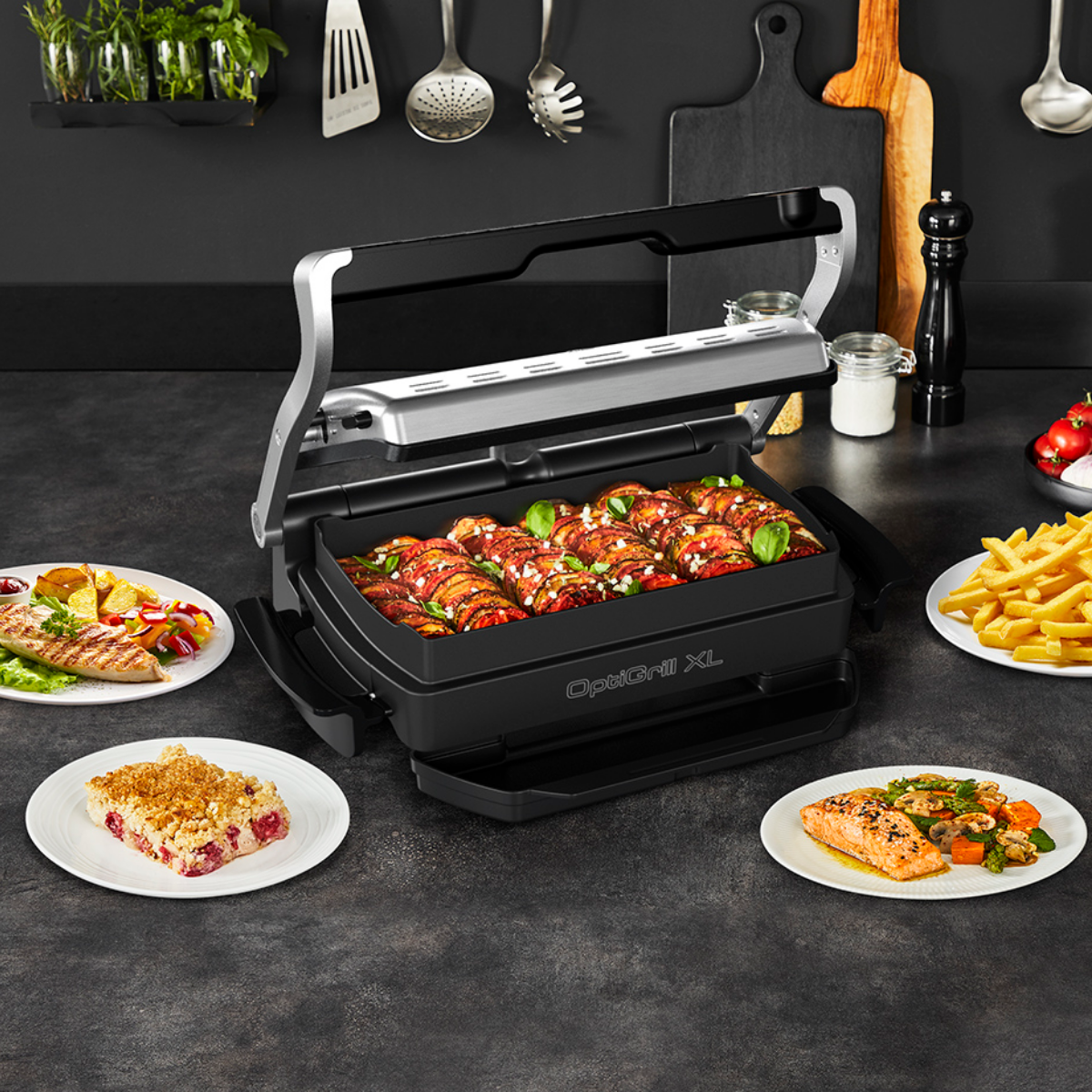 Stilvolle Tefal Optigrill Gc705d Backschale Fotos