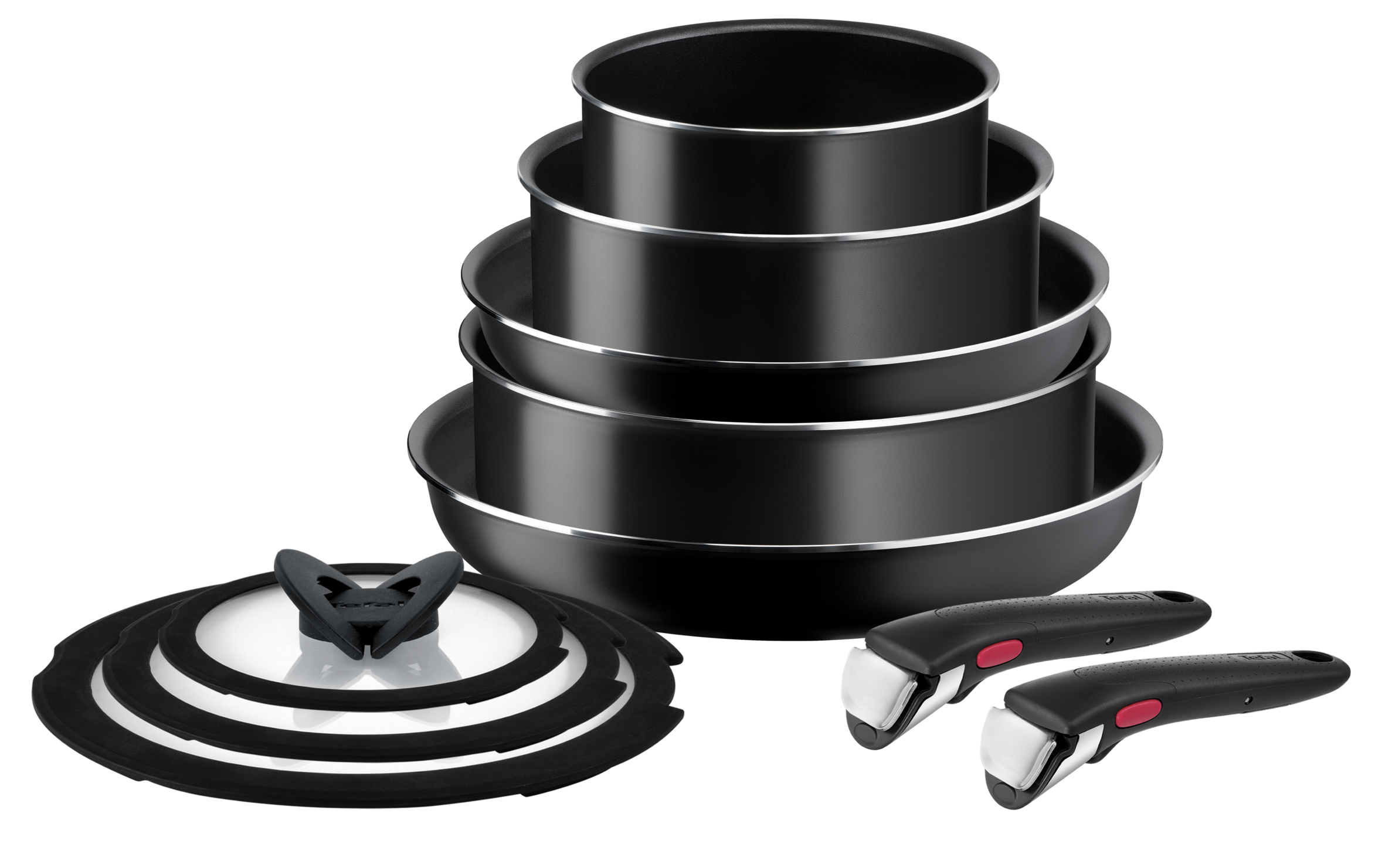 Tefal Ingenio Set van 3 pannen afneembaar handvat, inductie, antiaanbaklaag, stapelbaar, vaatwasmachinebestendig, gemaakt in Frankrijk, Eco Resist On L7679202 Tefal Ingenio Set van 3 pannen afneembaar handvat, inductie, antiaanbaklaag, stapelbaar, vaatwasmachinebestendig, gemaakt in Frankrijk, Eco Resist On L7679202
