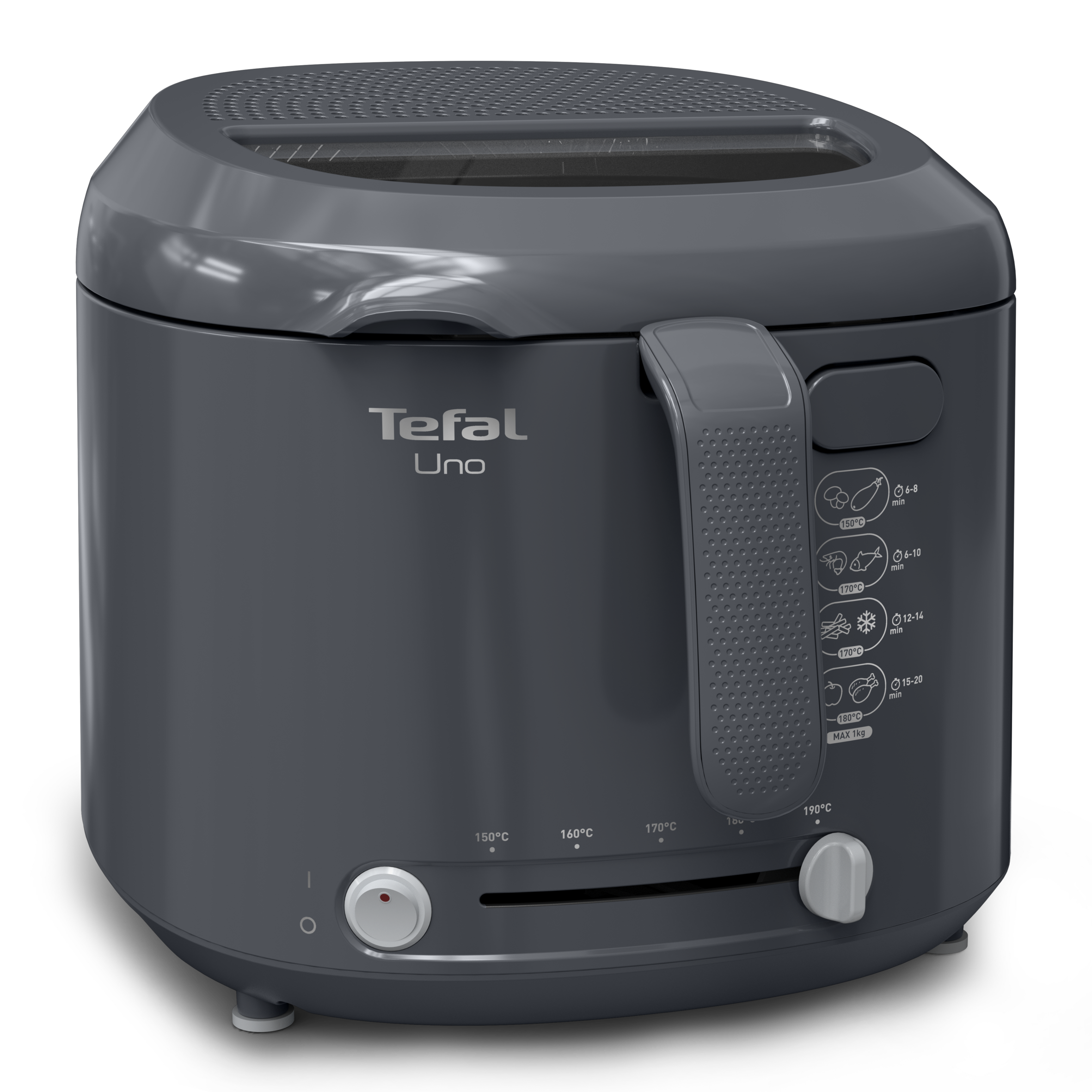 Friteuse Uno, capacité de 1 kg, 4 personnes, compact