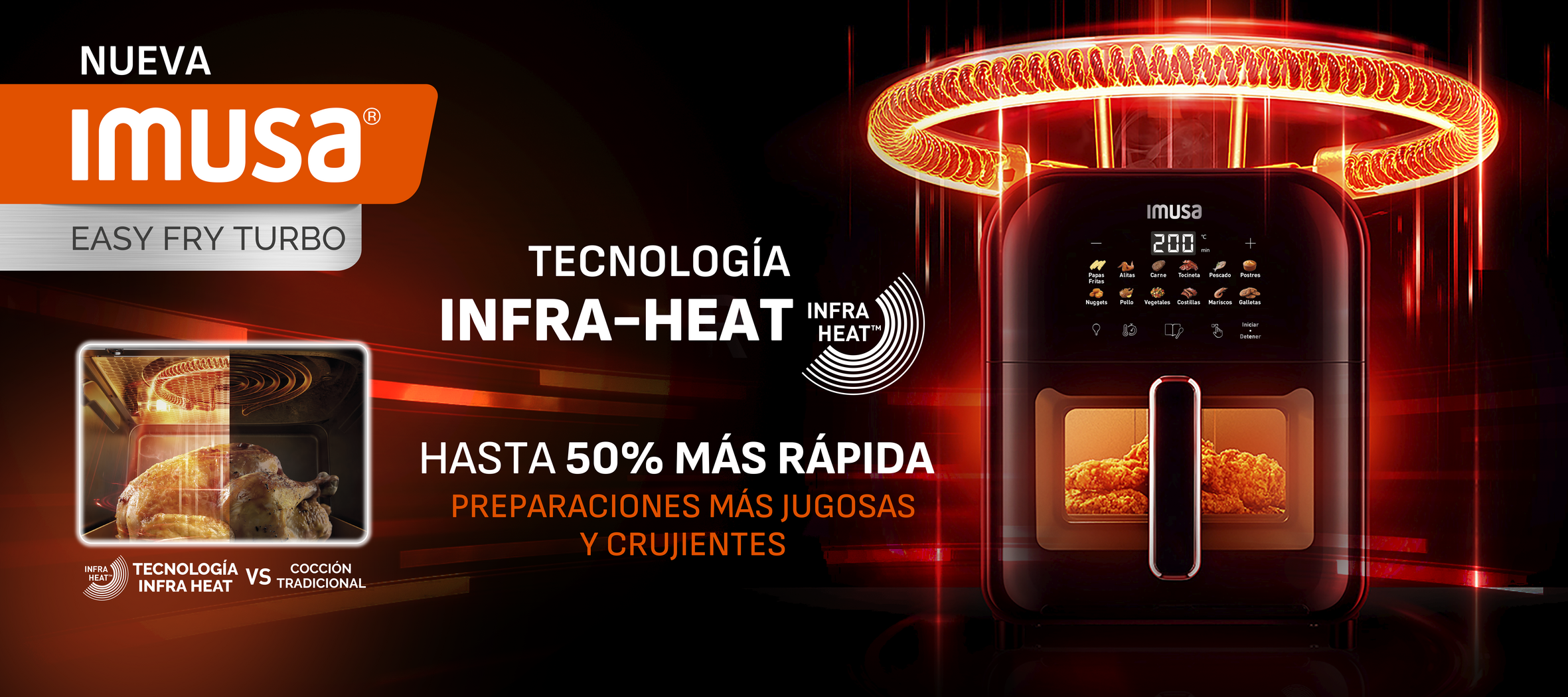 Freidora IMUSA Easy Fry Turbo