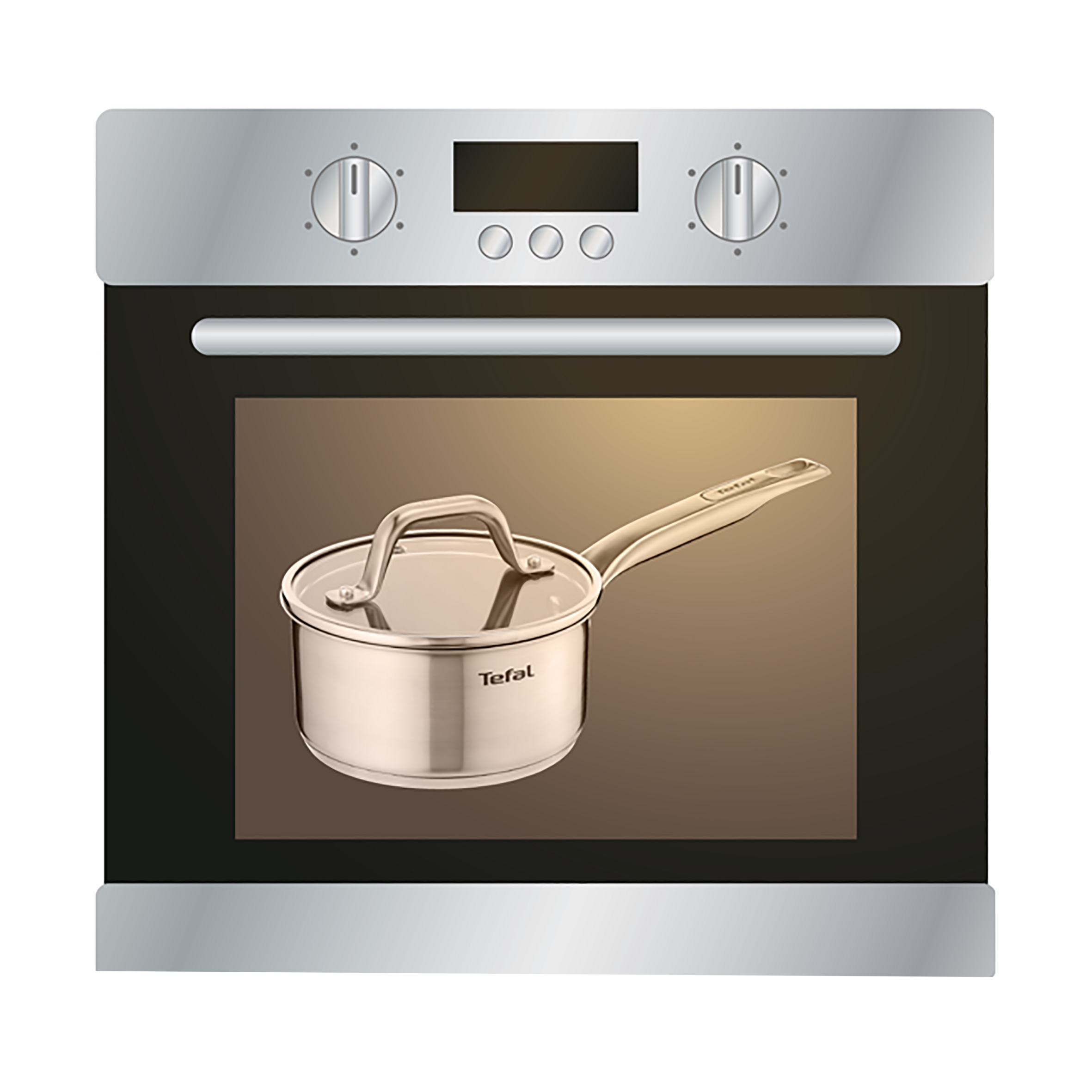 TEFAL B864S7 Intuition Topfset (7 Tlg., Für Alle Herdarten, Silber