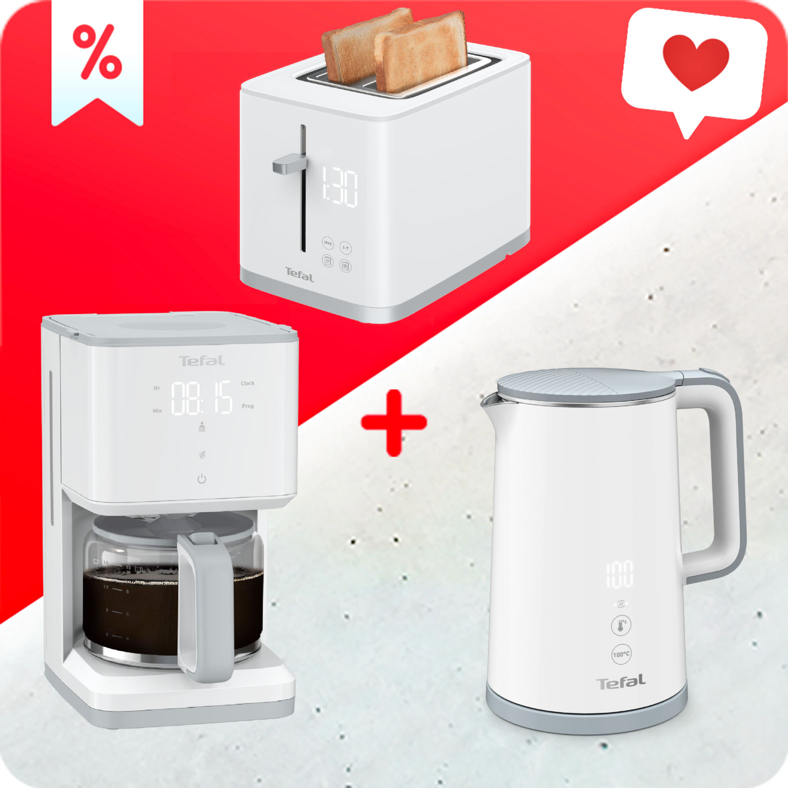 Rychlovarná konvice Tefal Sense KO693110 Bílá 1,5 l | Rychlovarné ...
