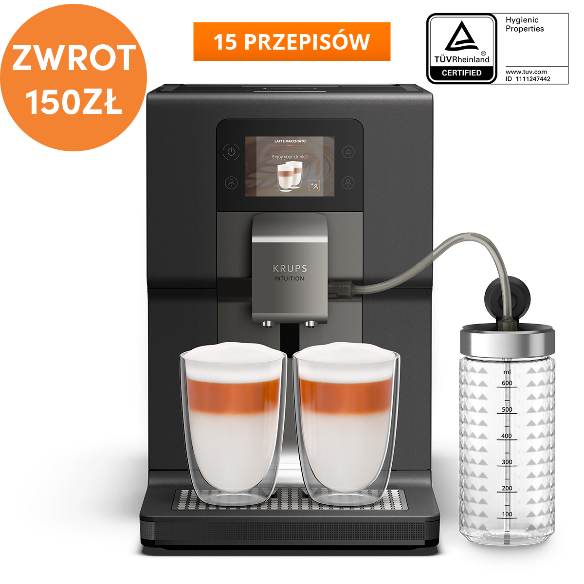 Ekspres do kawy automatyczny KRUPS INTUITION PREFERENCE+ EA875U (grafit)