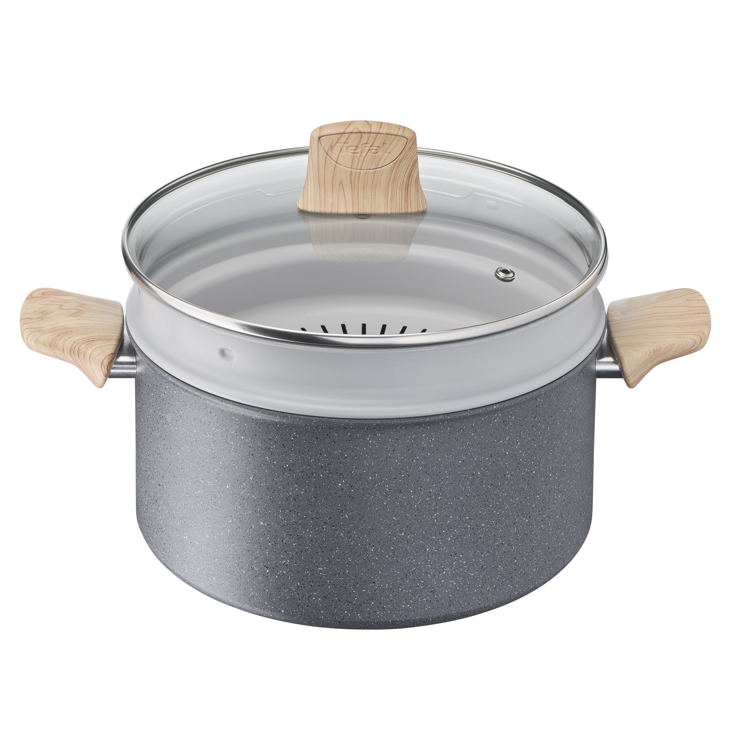 Natural Force G2669002 Casserole 2-en-1 - Panier Vapeur + Couvercle -24 cm