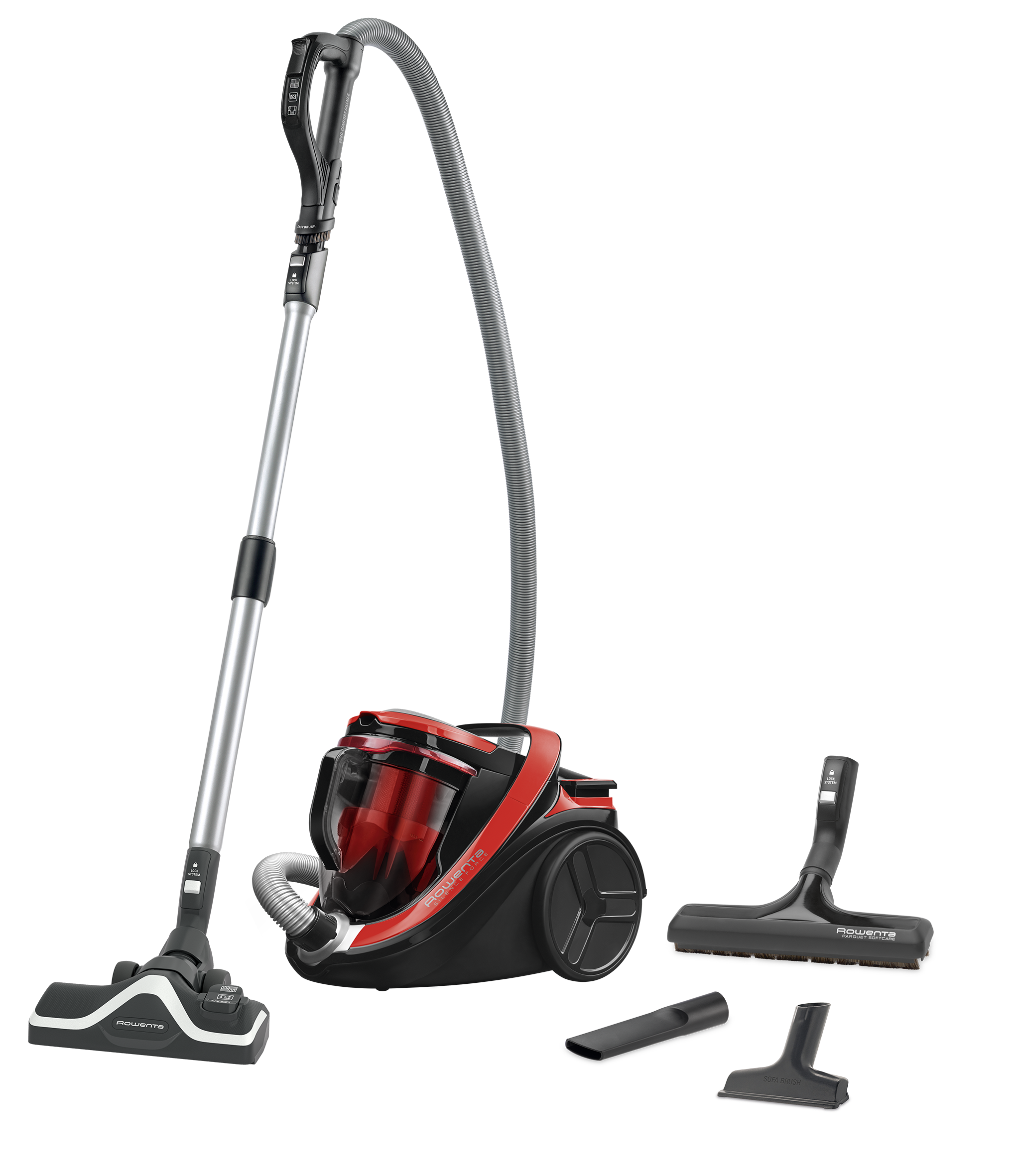 SILENCE FORCE CYCLONIC 4A NEGRO Y ROJO - PARQUET 3 ACCESORIOS