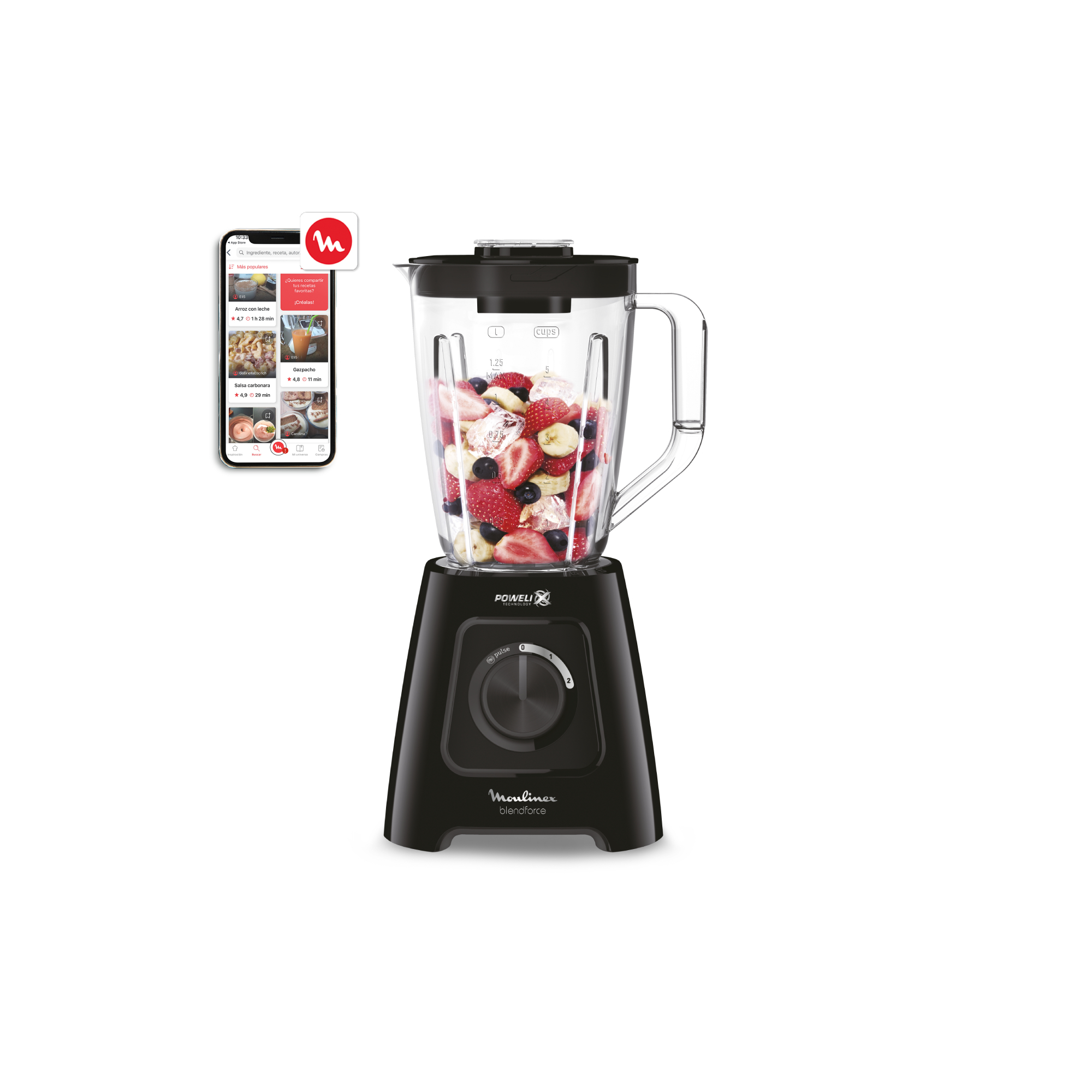 BLENDFORCE 2 PLÁSTICO NEGRA 600 W