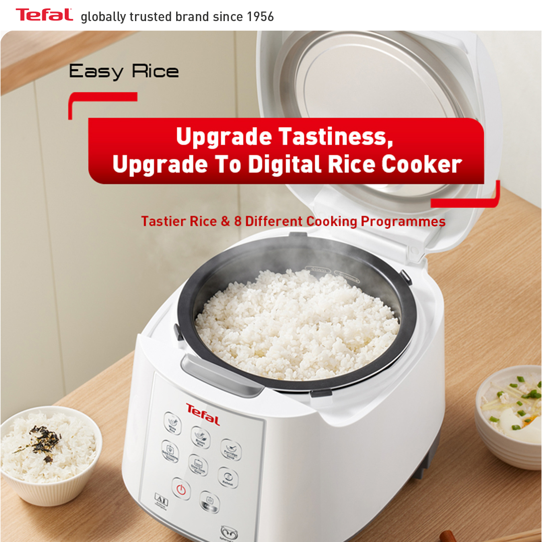 Tefal Easy Rice Fuzzy Logic Rice Cooker 1.8L RK7321 (10 Cups) TEFAL