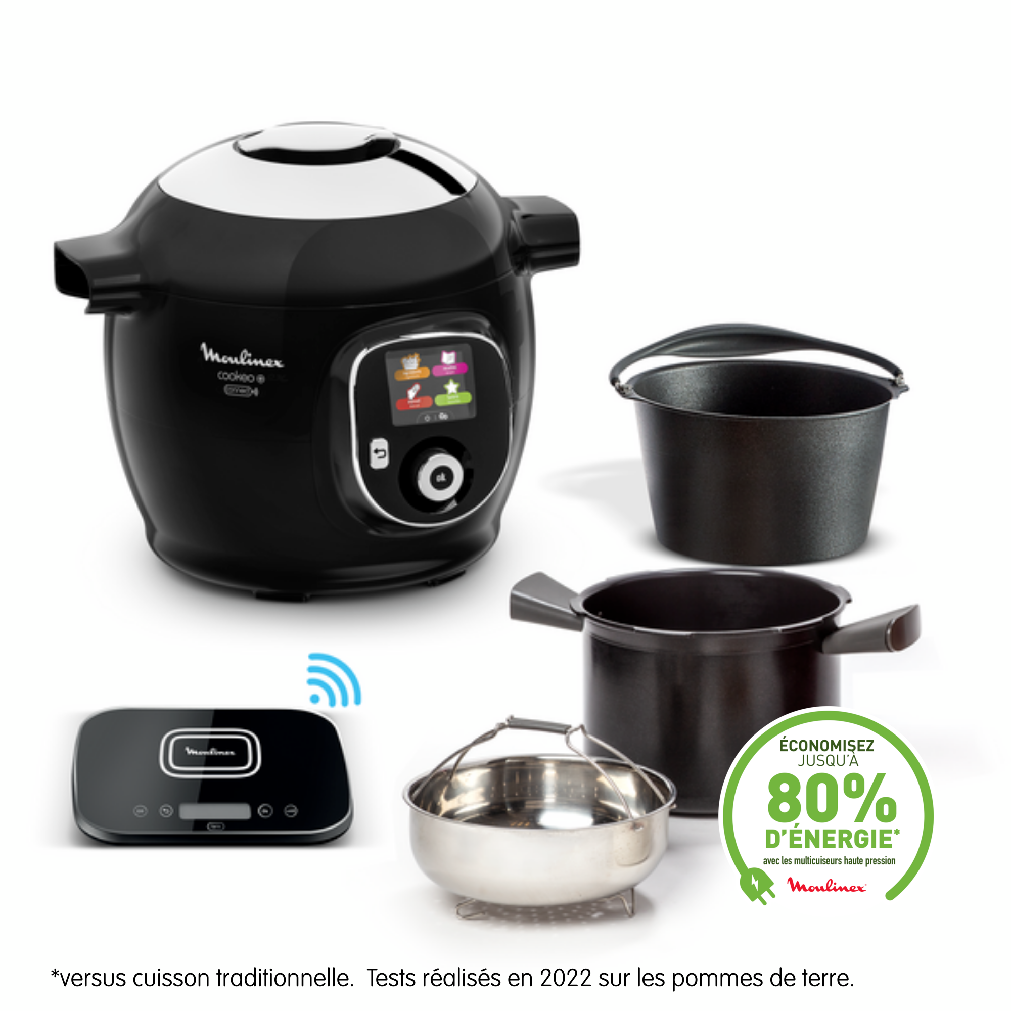 Cookeo+ Grameez CE859800 Multicuiseur intelligent haute pression - 6 programmes - Recettes illimitées - Balance connectée