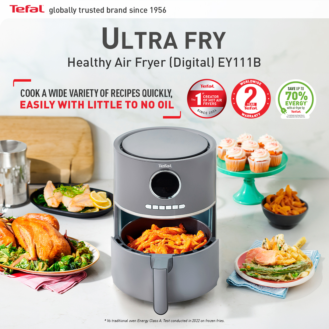 Tefal Ultra Fry Healthy Air Fryer 4.2L EY111B TEFAL