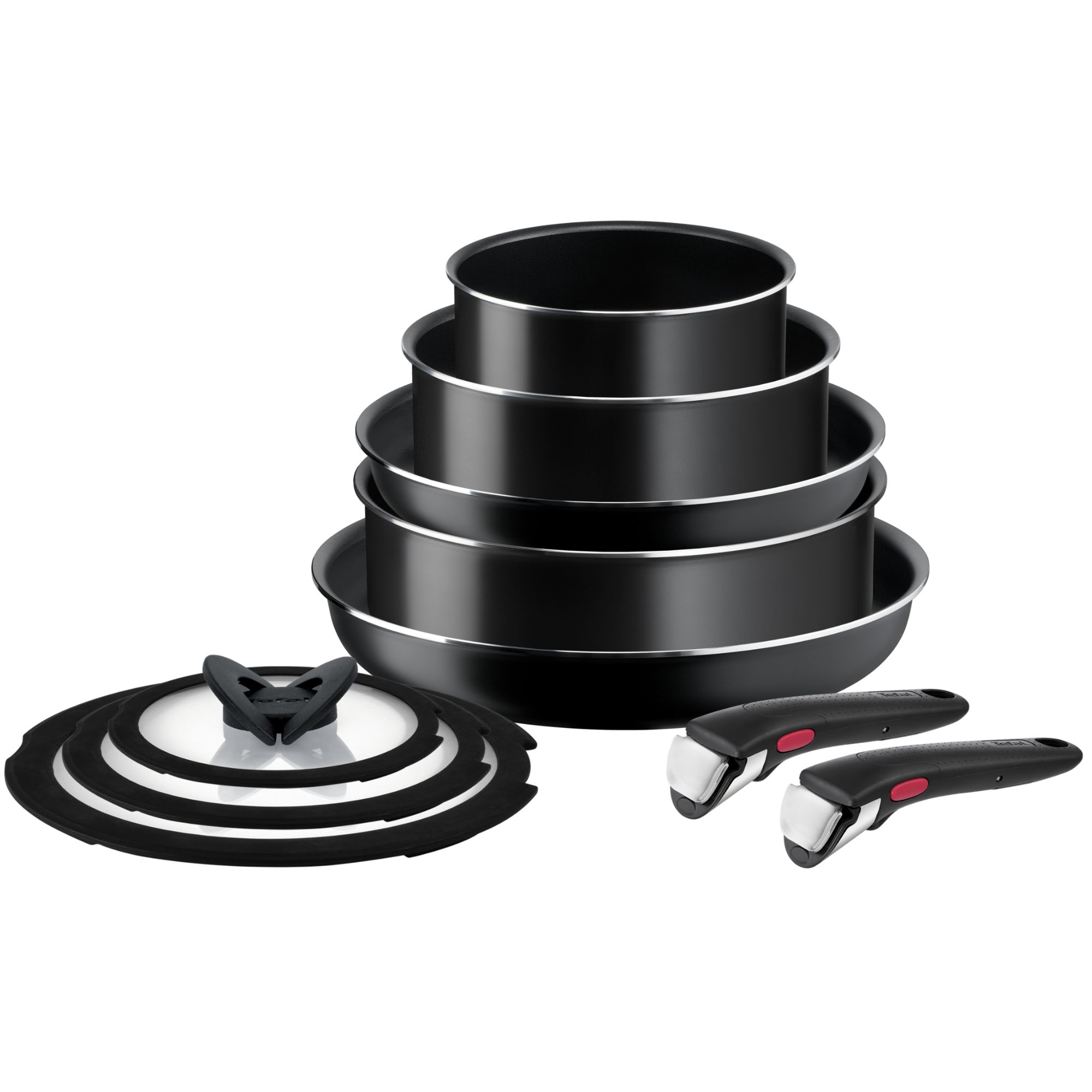 Ingenio Easy Cook N Clean, Batería de cocina 10 piezas, Aluminio, No inducción
