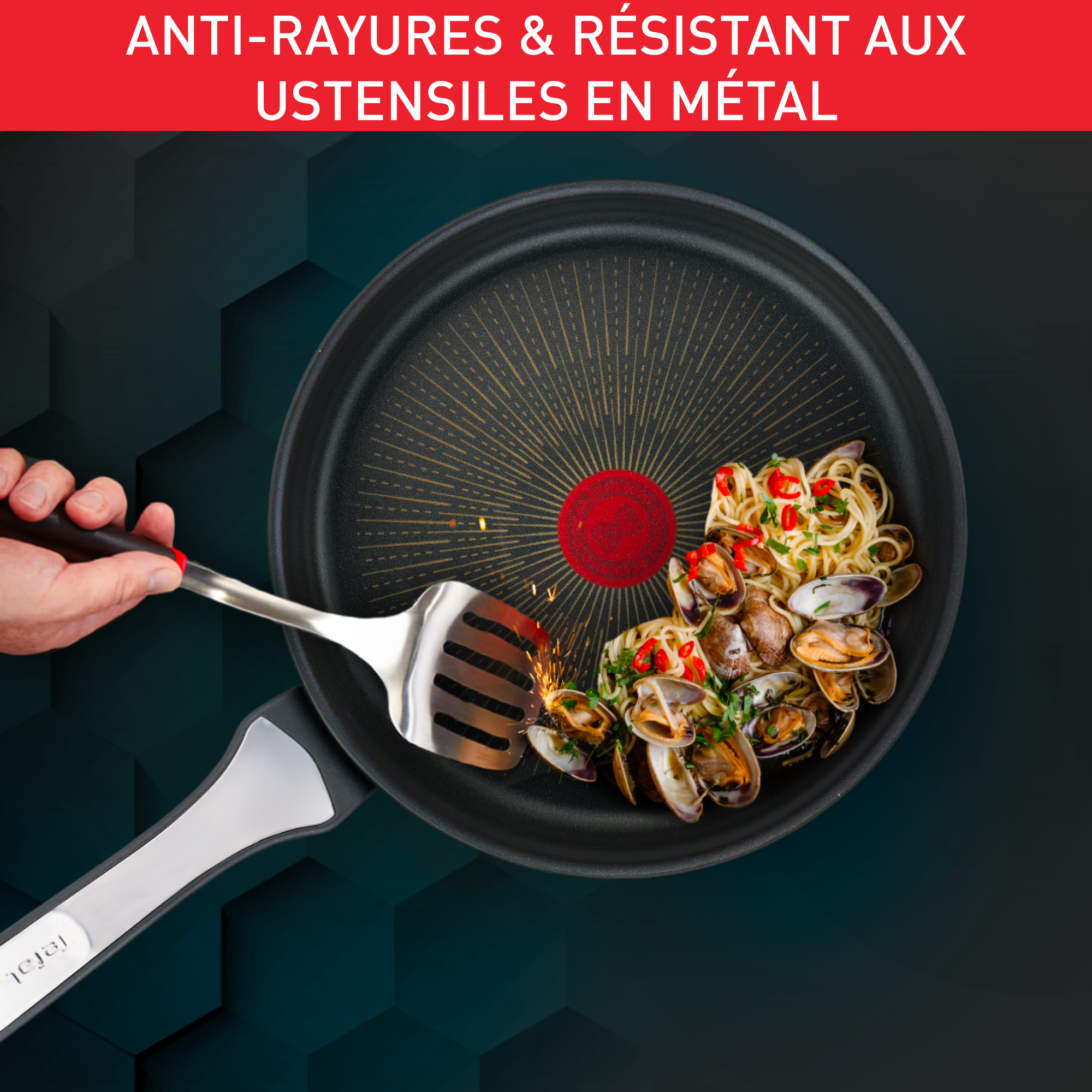 Poêles Tefal Taste Lot De 2 - 20 Cm Et 28 Cm, Revêtement Antiadhésif, Thermospot, Lave-vaisselle