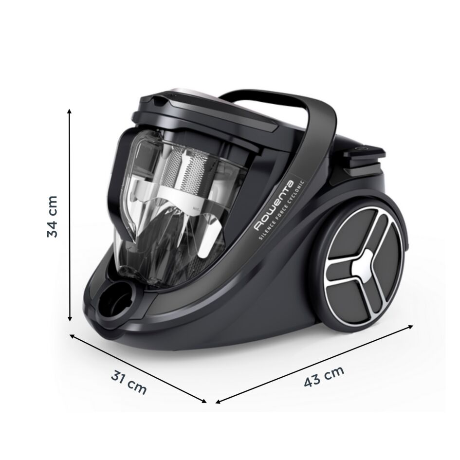 Silence Force Cyclonic Effitech Aspirapolvere a traino, Modello Parquet
