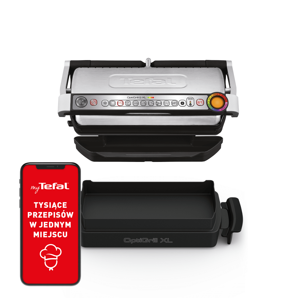 Grill elektryczny TEFAL OPTIGRILL+ SNACKING&BAKING XL GC724D
