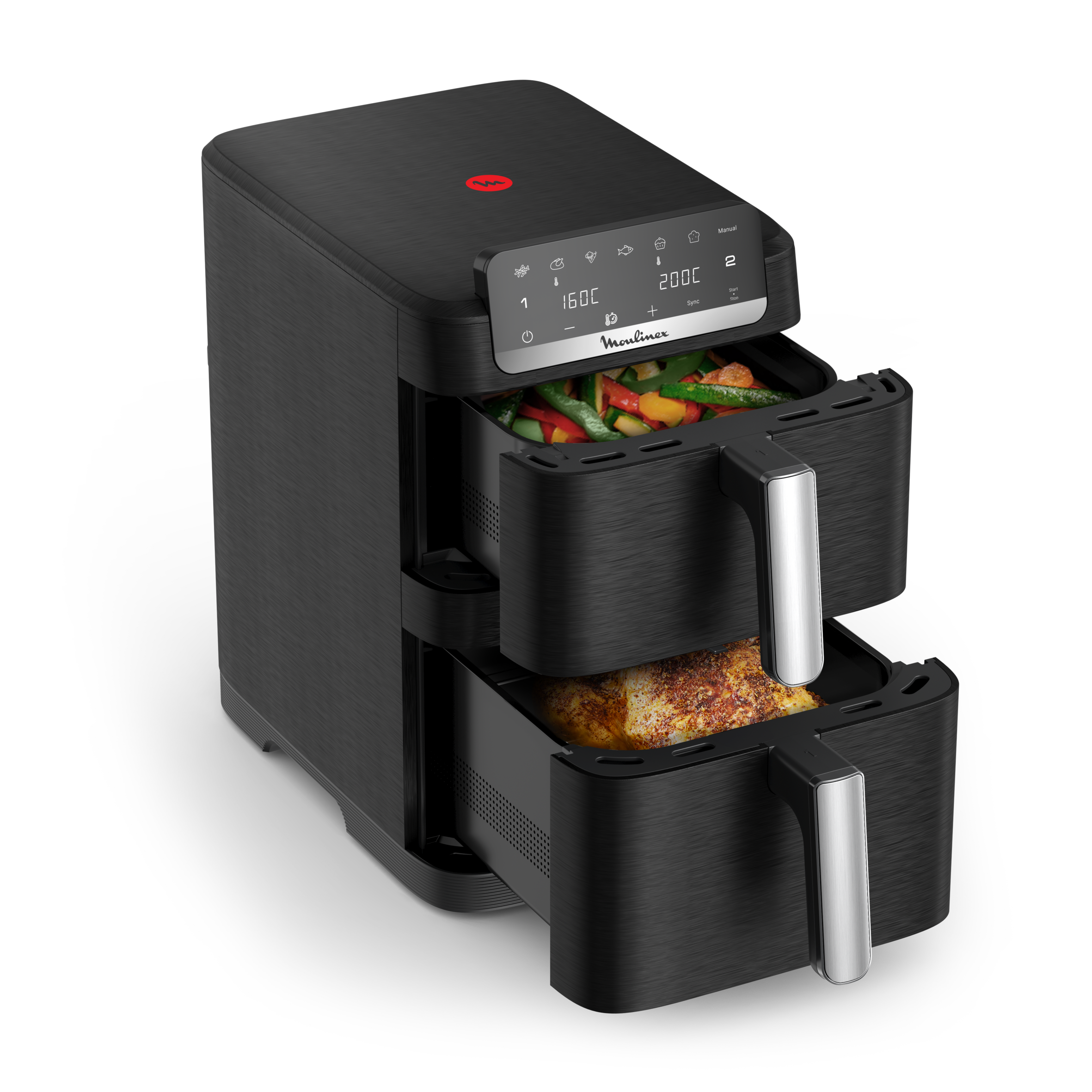 Dual Easy Fry Crispy Stack EZ7528F0 Air fryer Vertical - 8 programmes - 6L + 4L