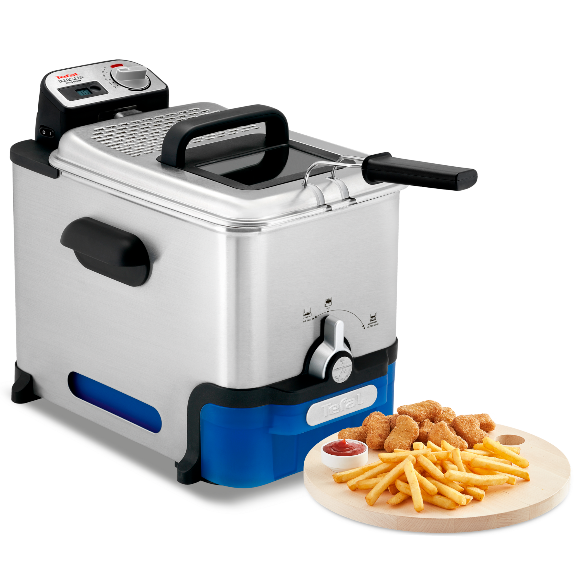 Fritteuse 6L Edelstahl 2500W – Kaltzonen Friteuse Für Haus & Profi, Silber, DE
