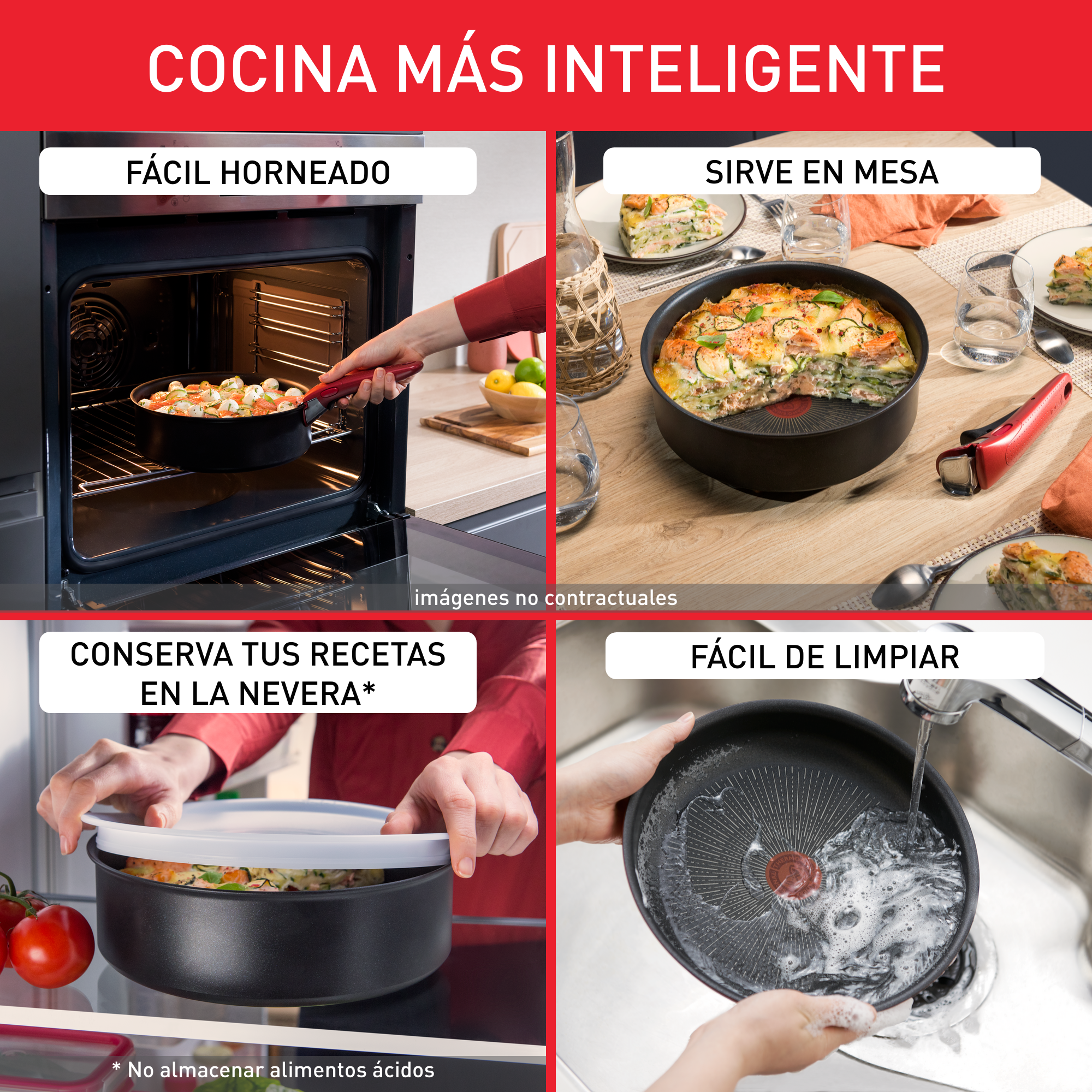 Ingenio So'Light, Set de 11 piezas, Cazos y sartenes, Mangos Extraíbles, Tapas Herméticas, Tecnología Light Tech, Revestimiento Antiadherente de Titanio