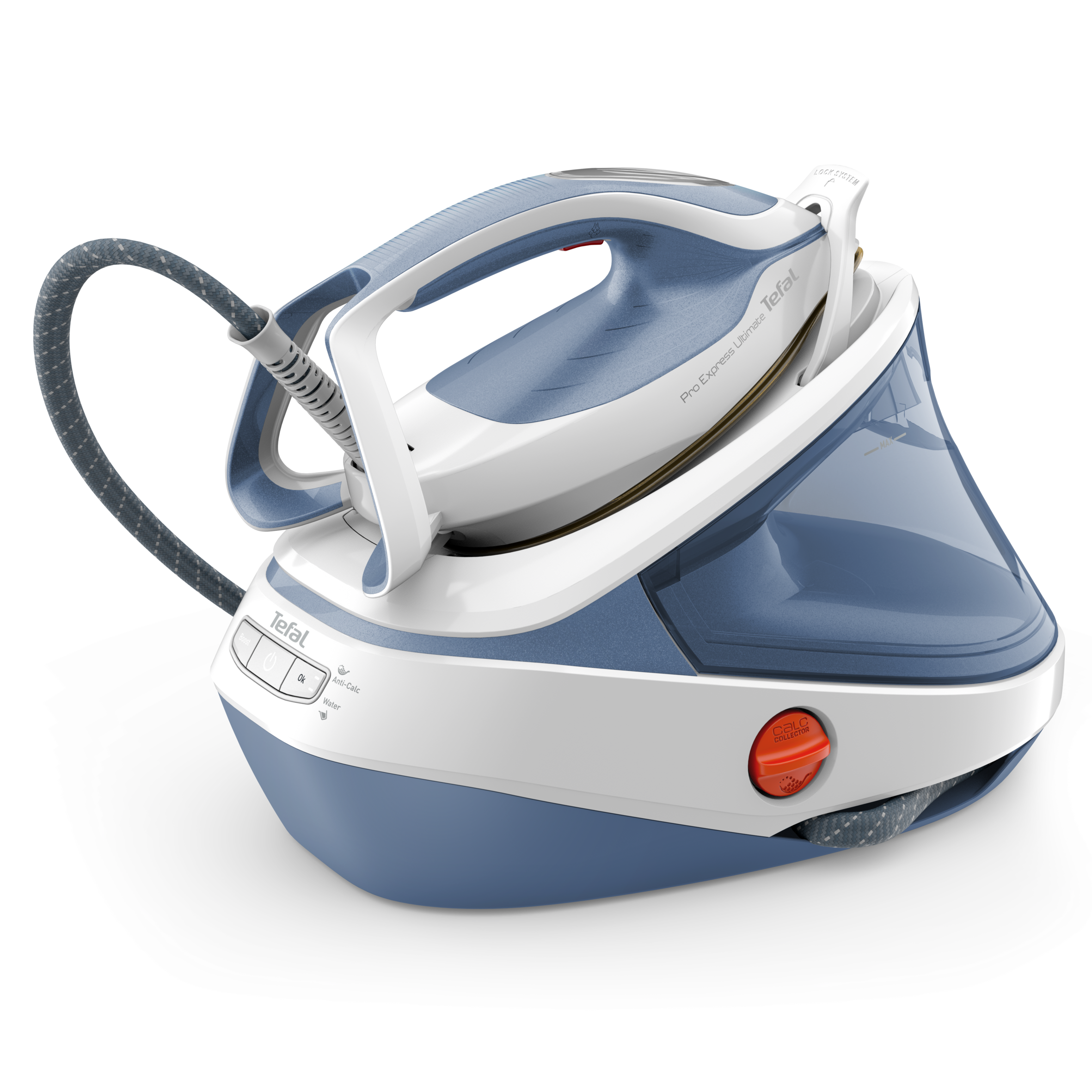 Generator pary, Tefal Pro Express Ultimate II, 155 g/min, 7,6 bar, prasowanie w pionie