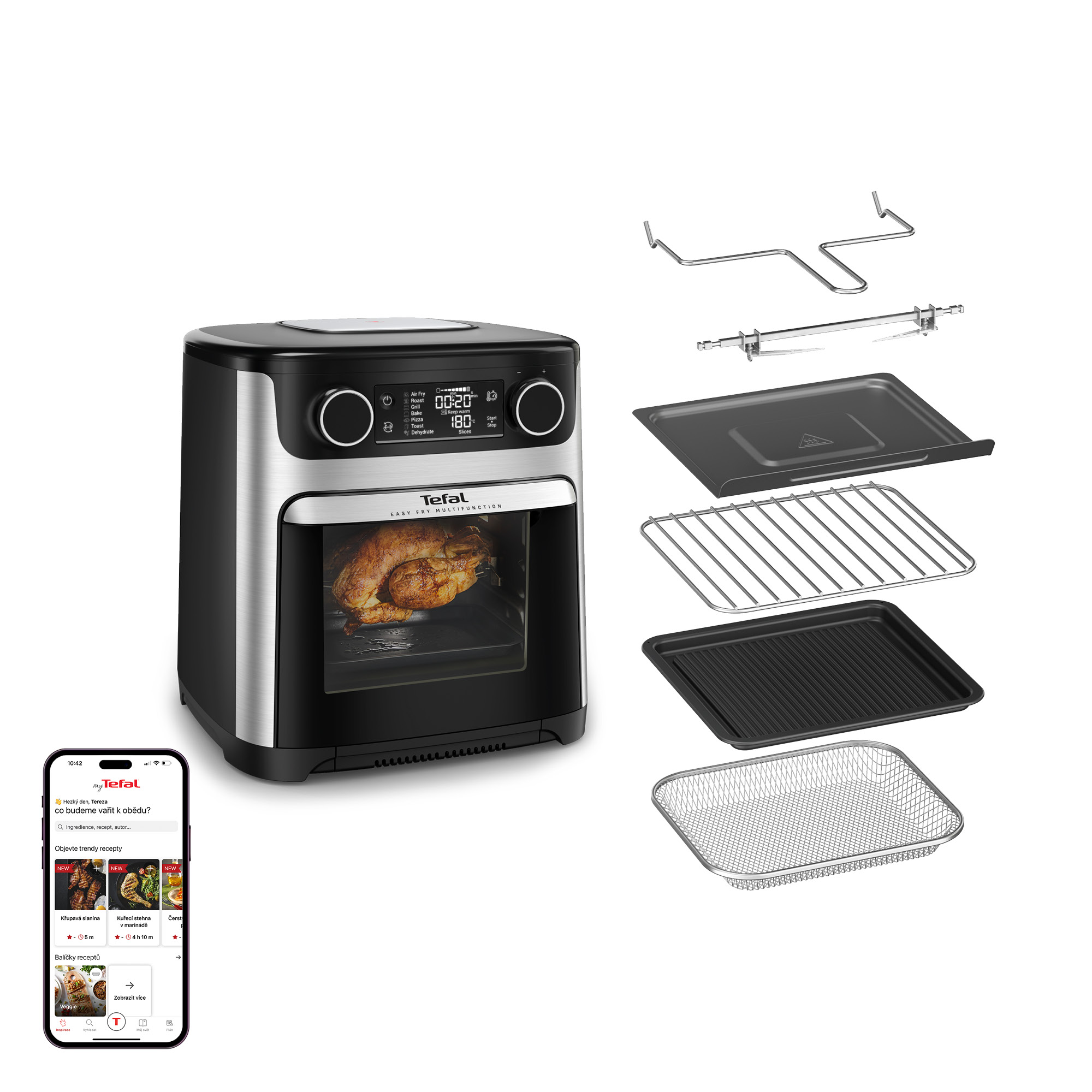 Horkovzdušná fritéza Tefal Easy Fry Multifunction 15L FW556DE0 Černá 