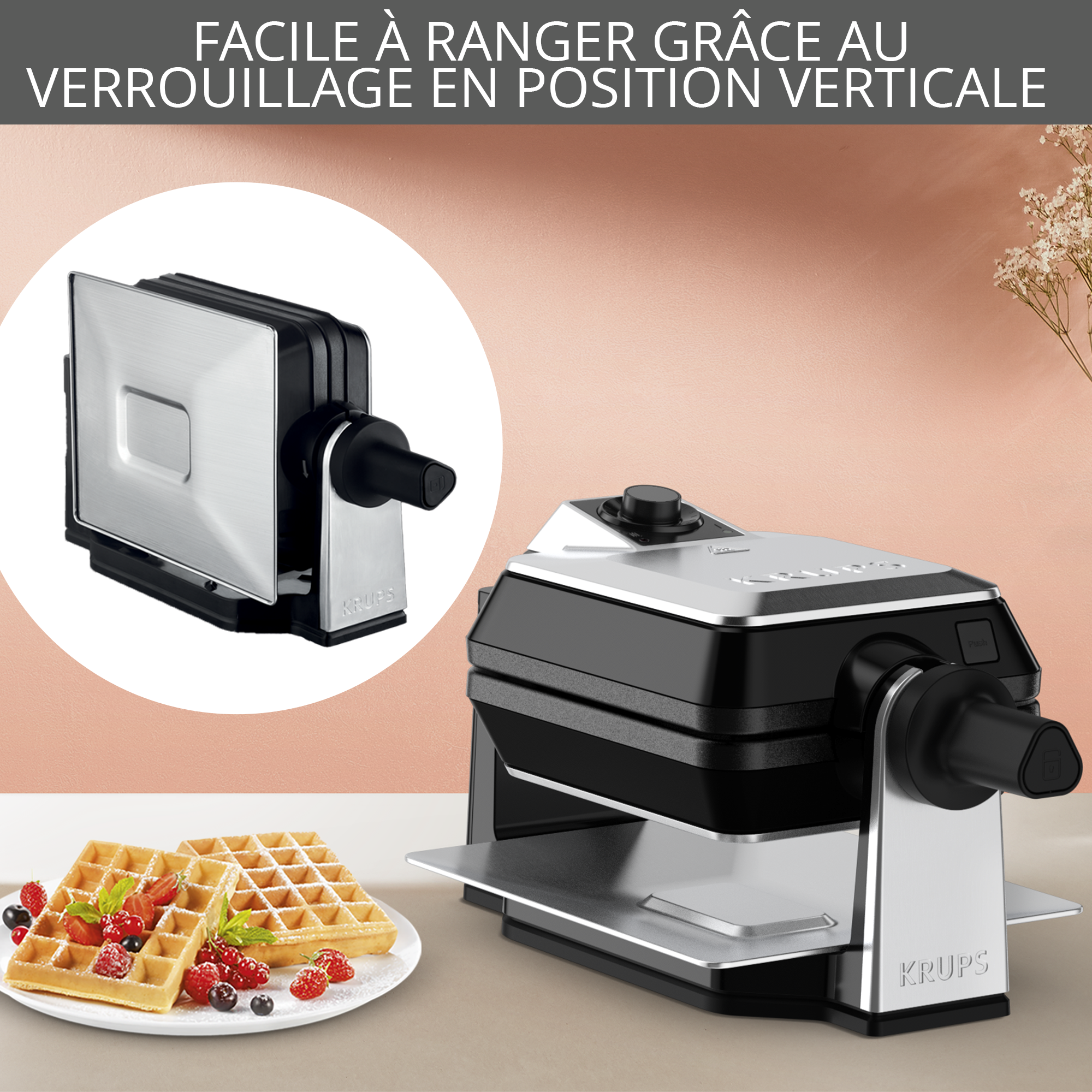 Korona 41004 Gaufrier rotatif pour gaufres belges rondes Répartition