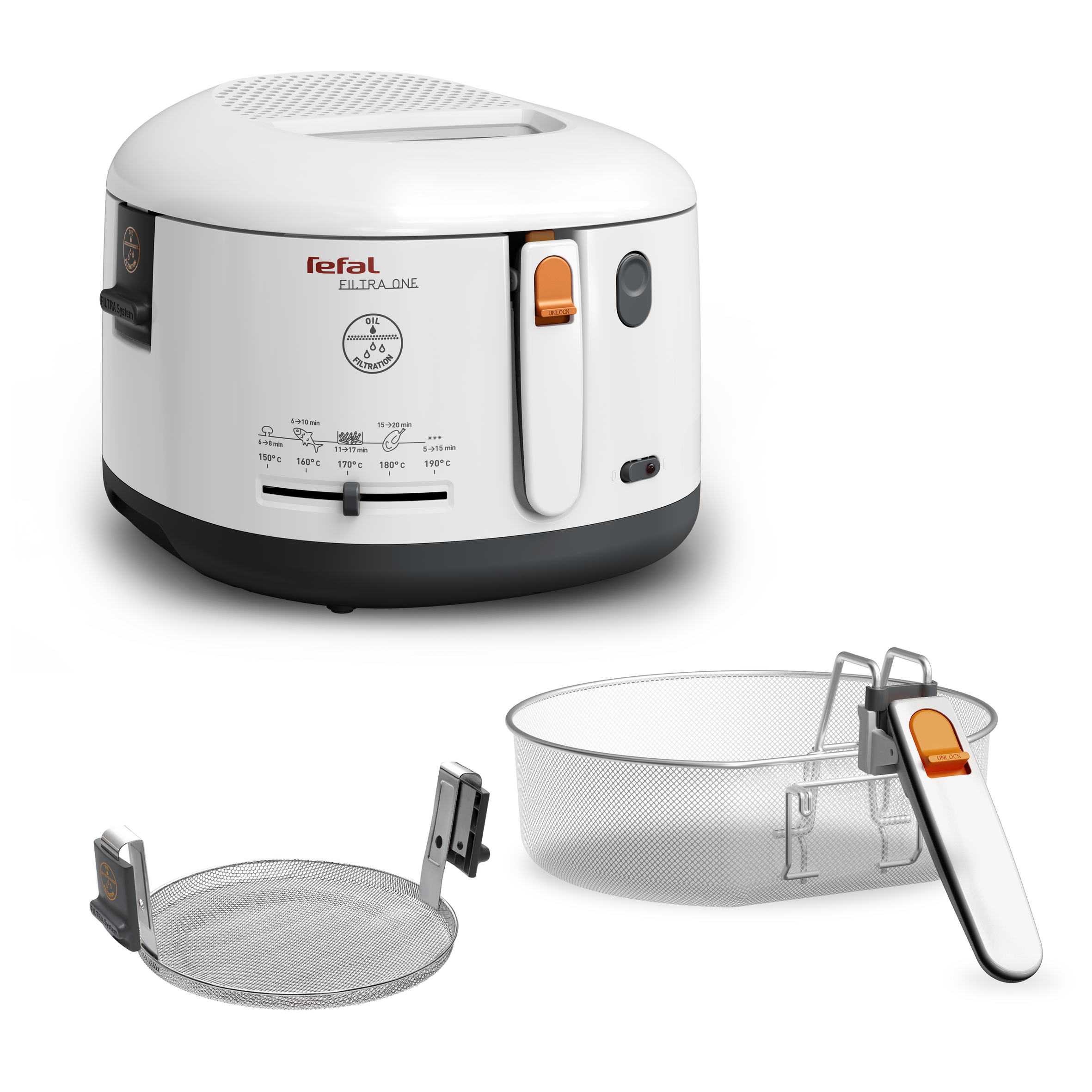 Friteuse Filtra One, 1,2 Kg, filtration de l'huile