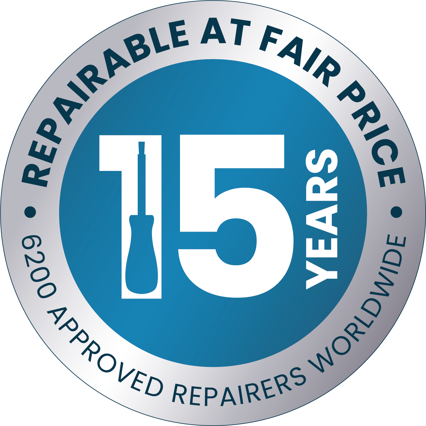 logo for 15 years repairability