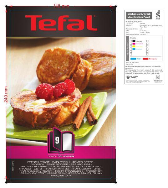 Výměnné plotýnky pro sendvičovač Tefal Snack Collection XA800912 Francouzský toast