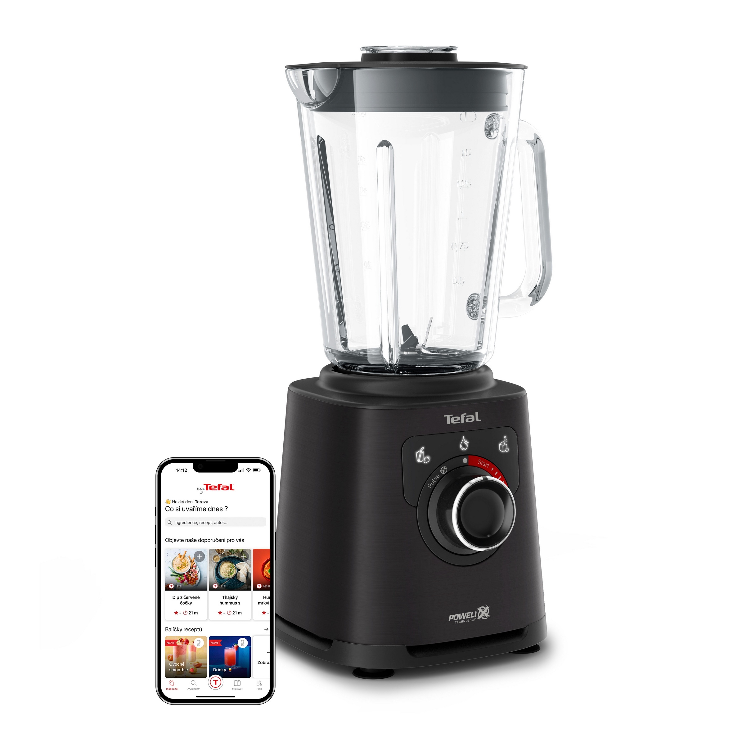 Vysokorychlostní mixér Tefal Perfectmix+ s cestovní lahví BL87G831