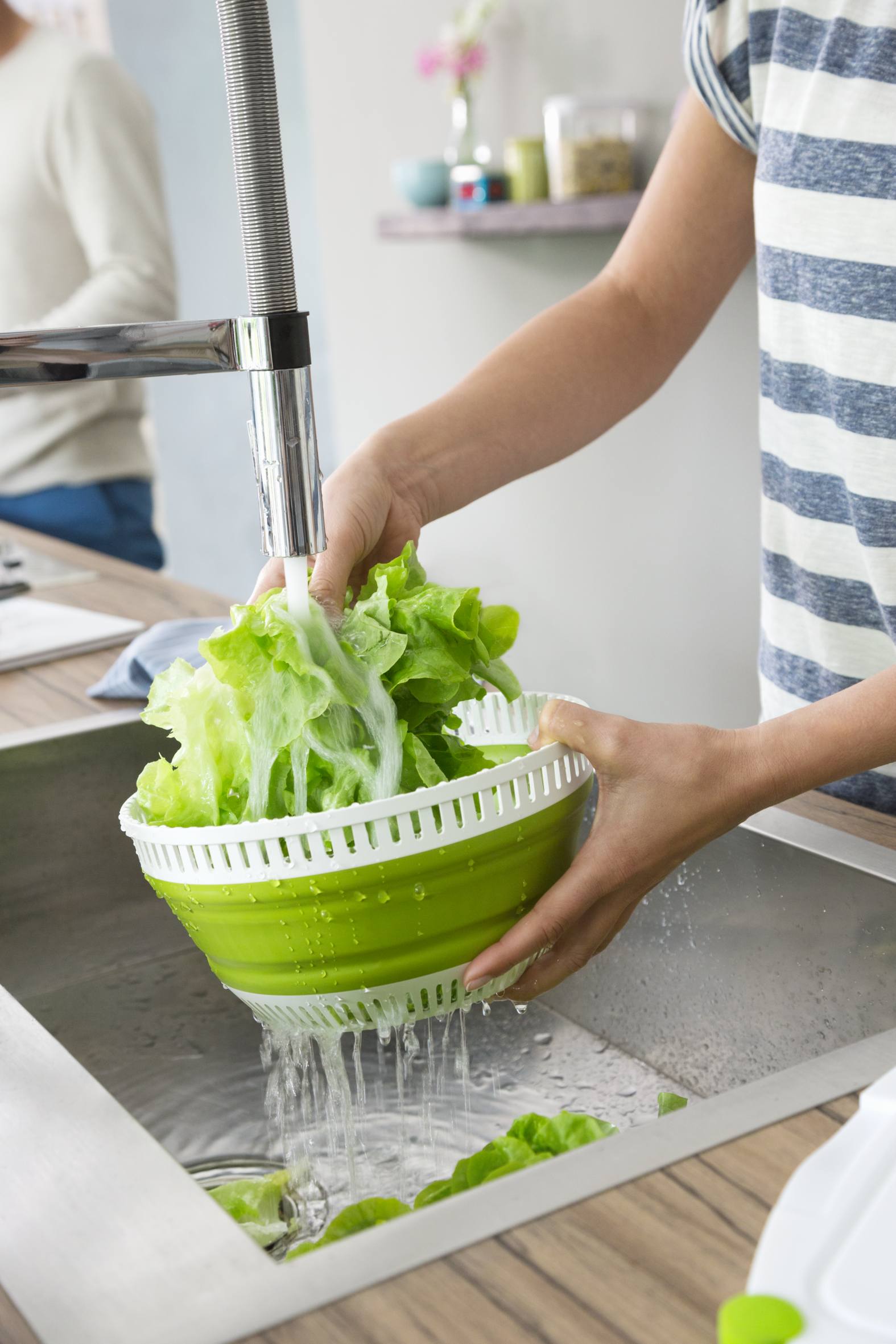 Buumin – Centrifuga Per Insalata Grande Da 4 Litri, Elettrica USB, Senza Fili, Per Asciugare Verdure In 10 Secondi