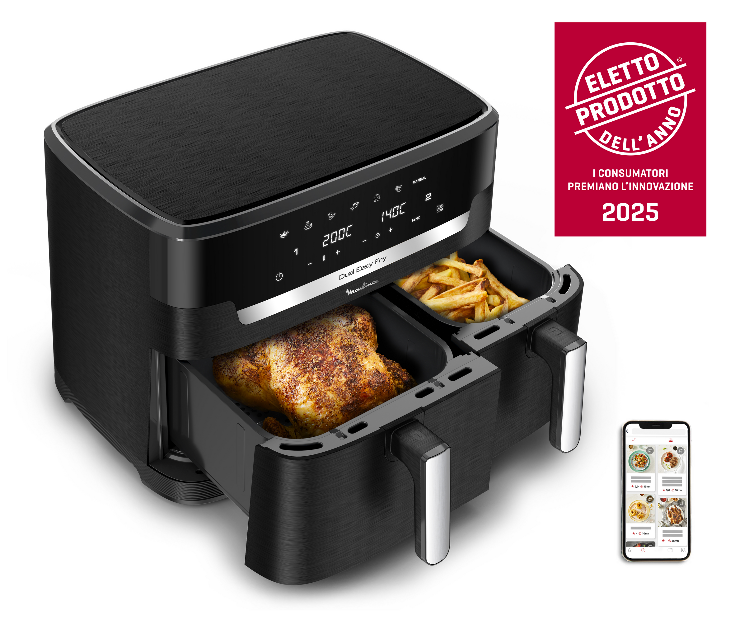 Friggitrice ad aria Dual Easy Fry XXL 11L