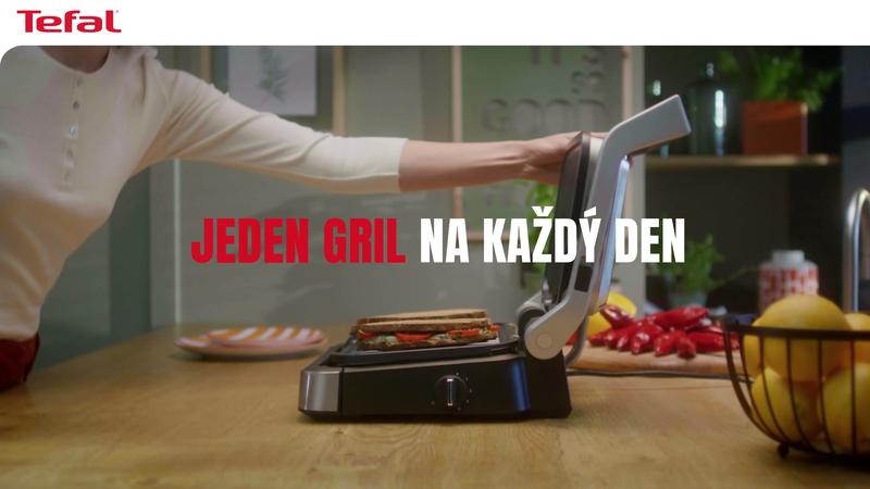Elektrický gril Tefal OptiGrill 4v1 Inox GC774D30 Stříbrný/Černý ...