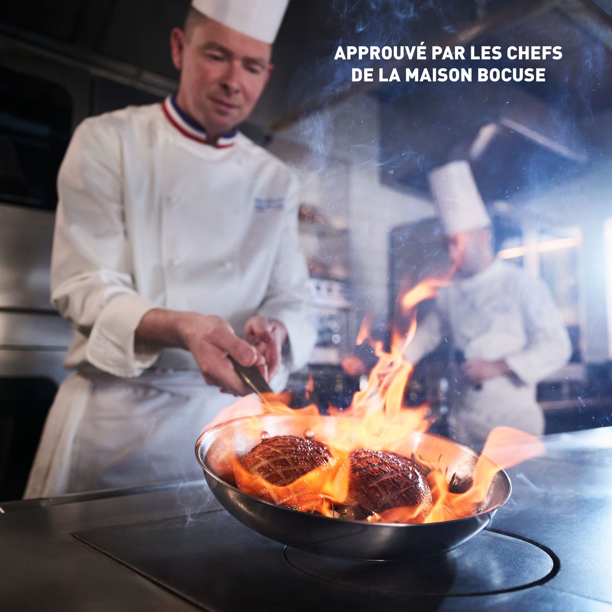 Tefal et Bocuse, Poêle de 24 cm, Induction, Acier inoxydable sans