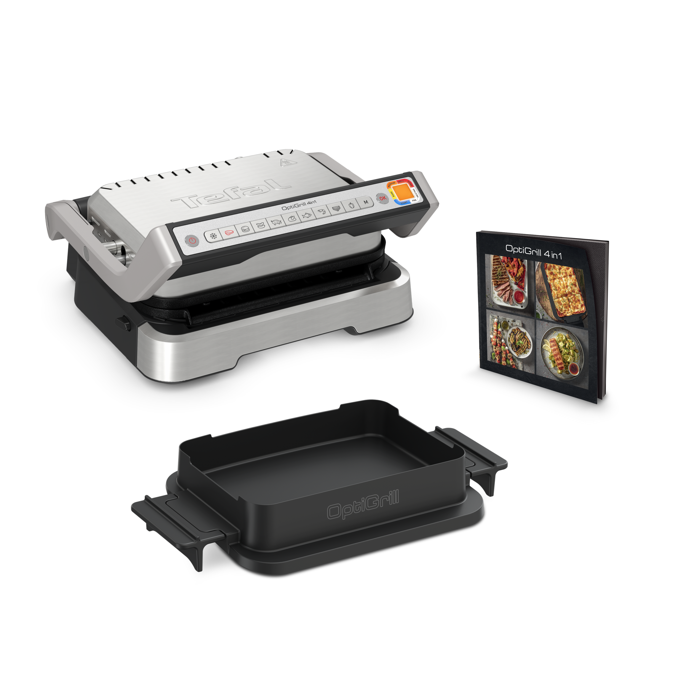 OptiGrill 4-in-1 GC774D intelligente grill voor complete maaltijden rvs