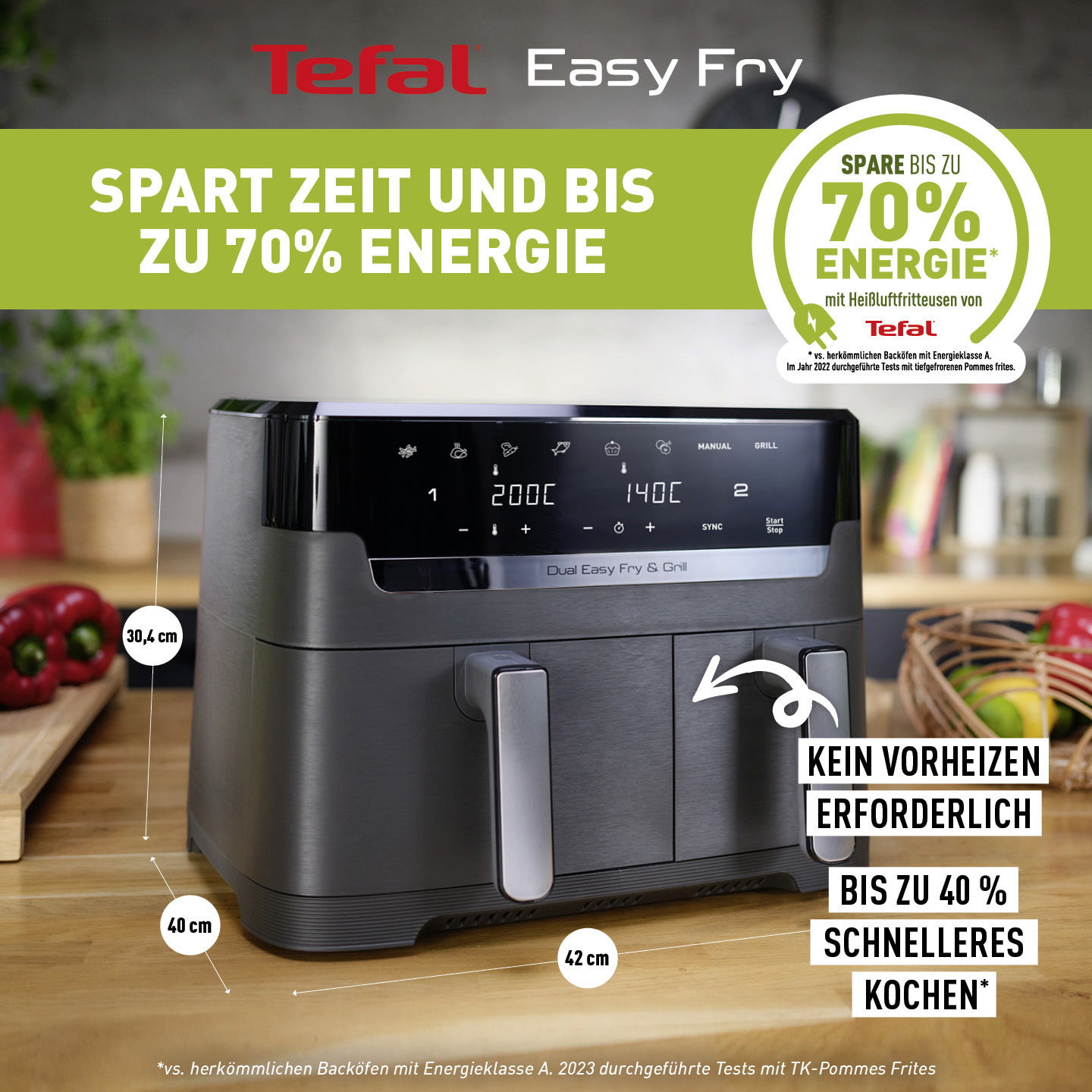 Dual Easy Fry & Grill 8.3 L EY905B | Heißluftfritteusen | Tefal