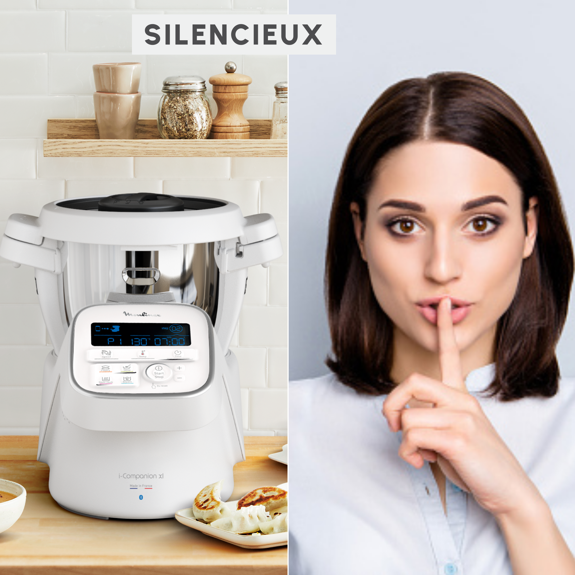 Robot cuiseur connecté Moulinex I-Companion XL+ YY3963FG Blanc avec 10 accessoires dédiés - Achat & prix Robot cuiseur connecté Moulinex I-Companion XL+ YY3963FG Blanc avec 10 accessoires dédiés - Achat & prix