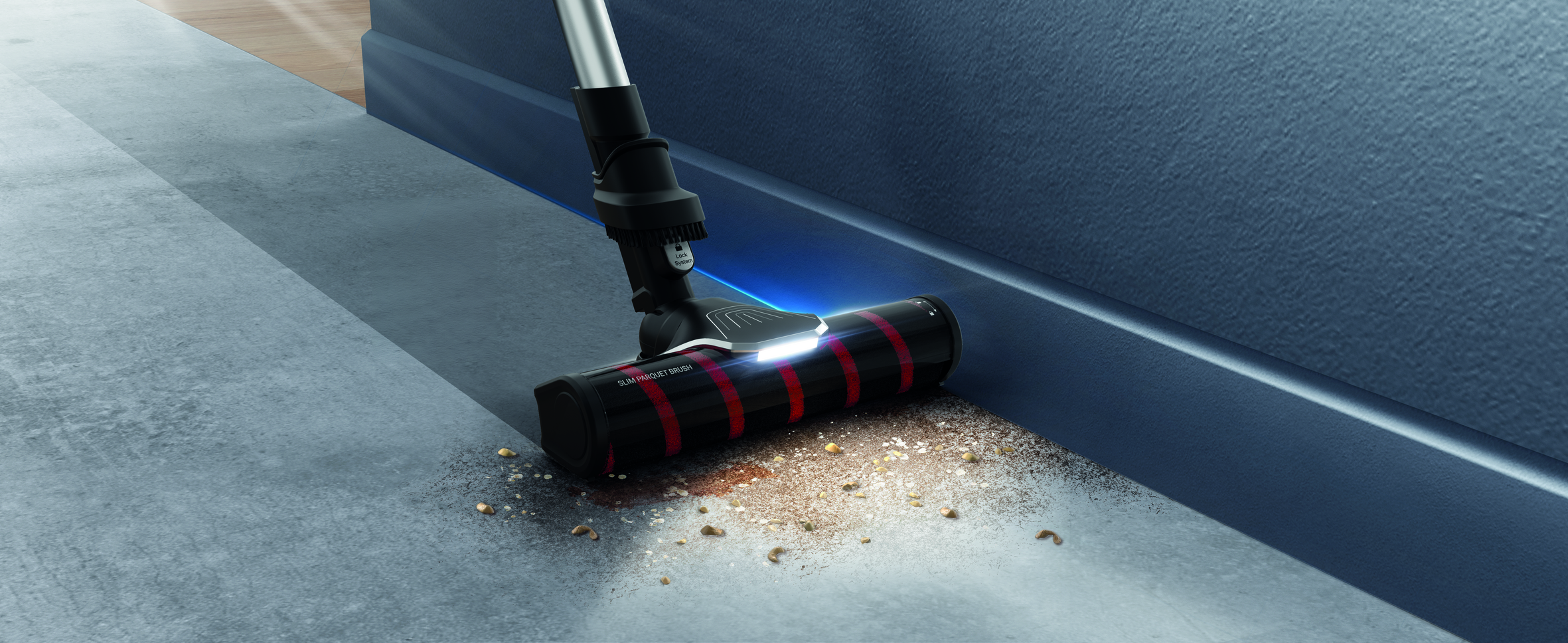Spazzola Universale Per Parquet E Pavimenti Lisci Con Adattatore 30-38mm Per Aspirapolvere Ariete, Miele, Hanseatic, Rowenta