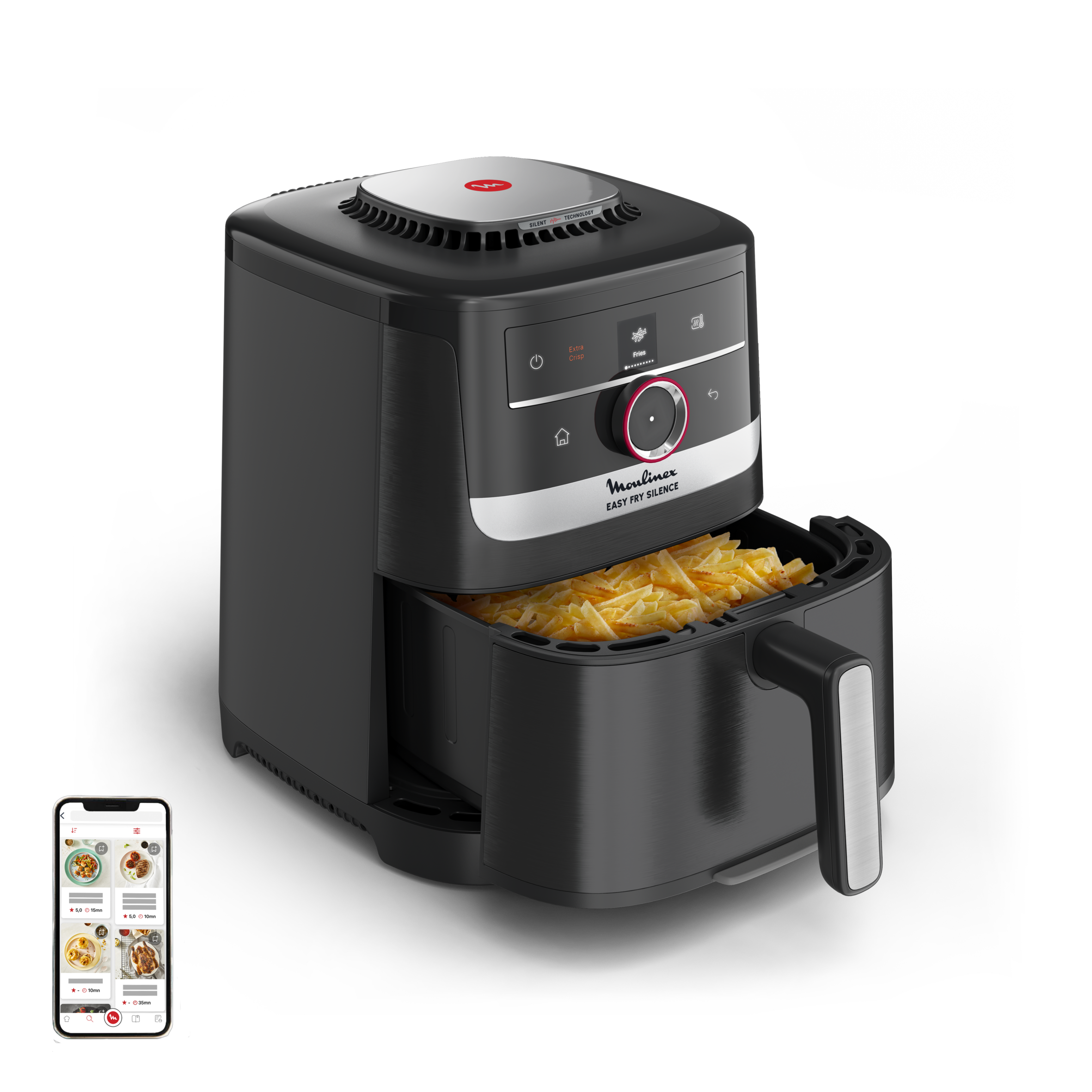 Easy Fry Silence EZ5728F0 Air fryer - Smart Assist - 5L - Technologie Silencieuse