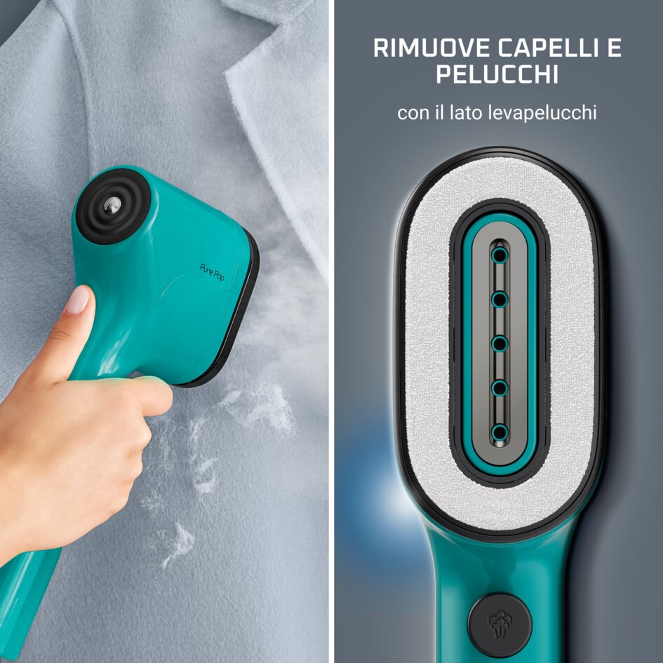 Pure Pop, Stiratore Verticale Portatile, Pad Reversibile, Aqua