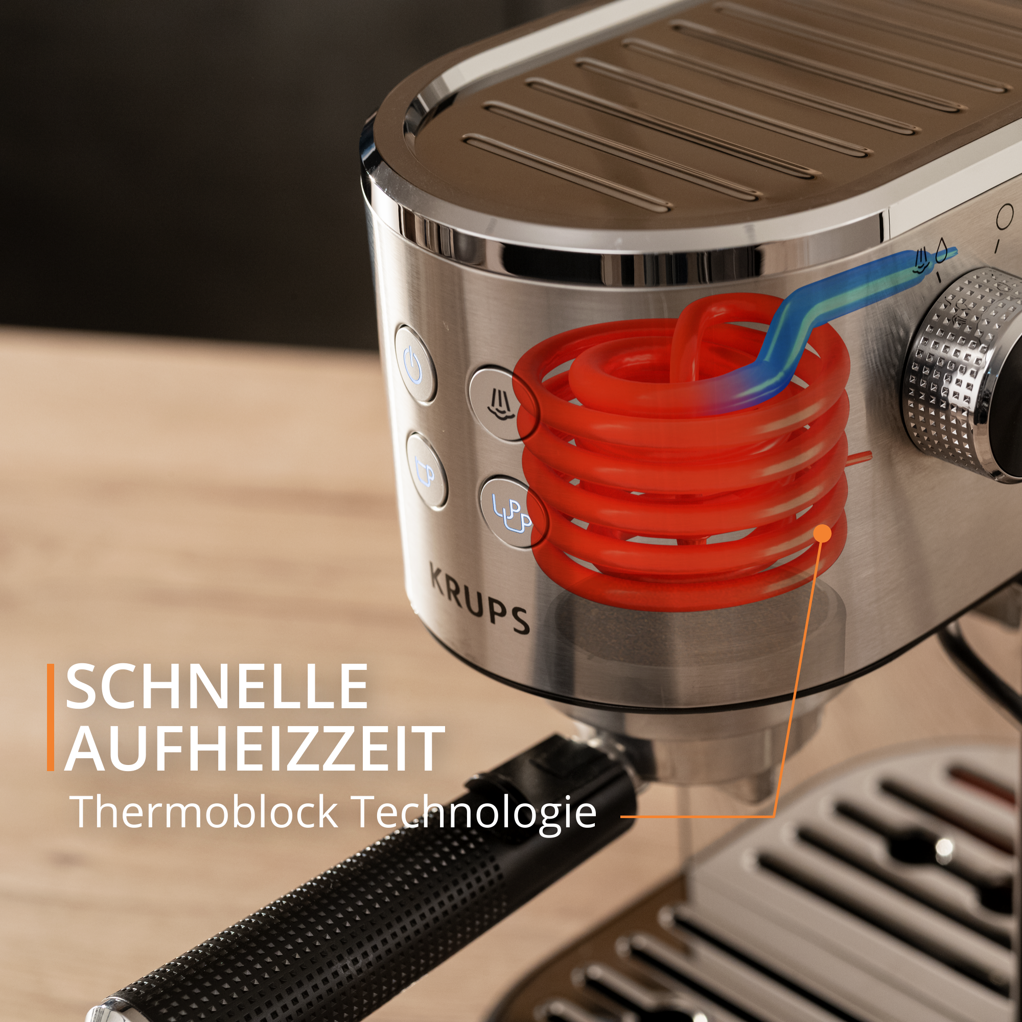 Virtuoso+ Siebträgermaschine XP444C | Siebträgermaschinen | Krups