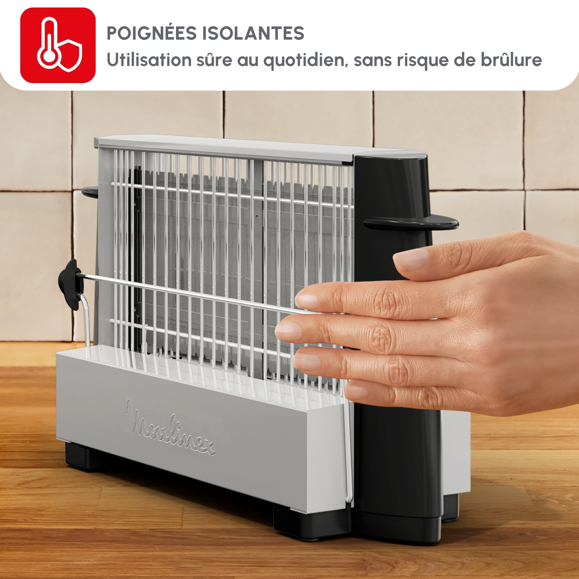 Vintage inox 2 longues fentes | Grilles pain et toasters | Moulinex