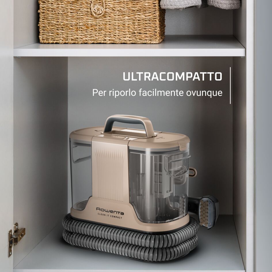 Clean It, Lavatappeti, Pulizia rapida di Macchie e Liquidi, Design Compatto