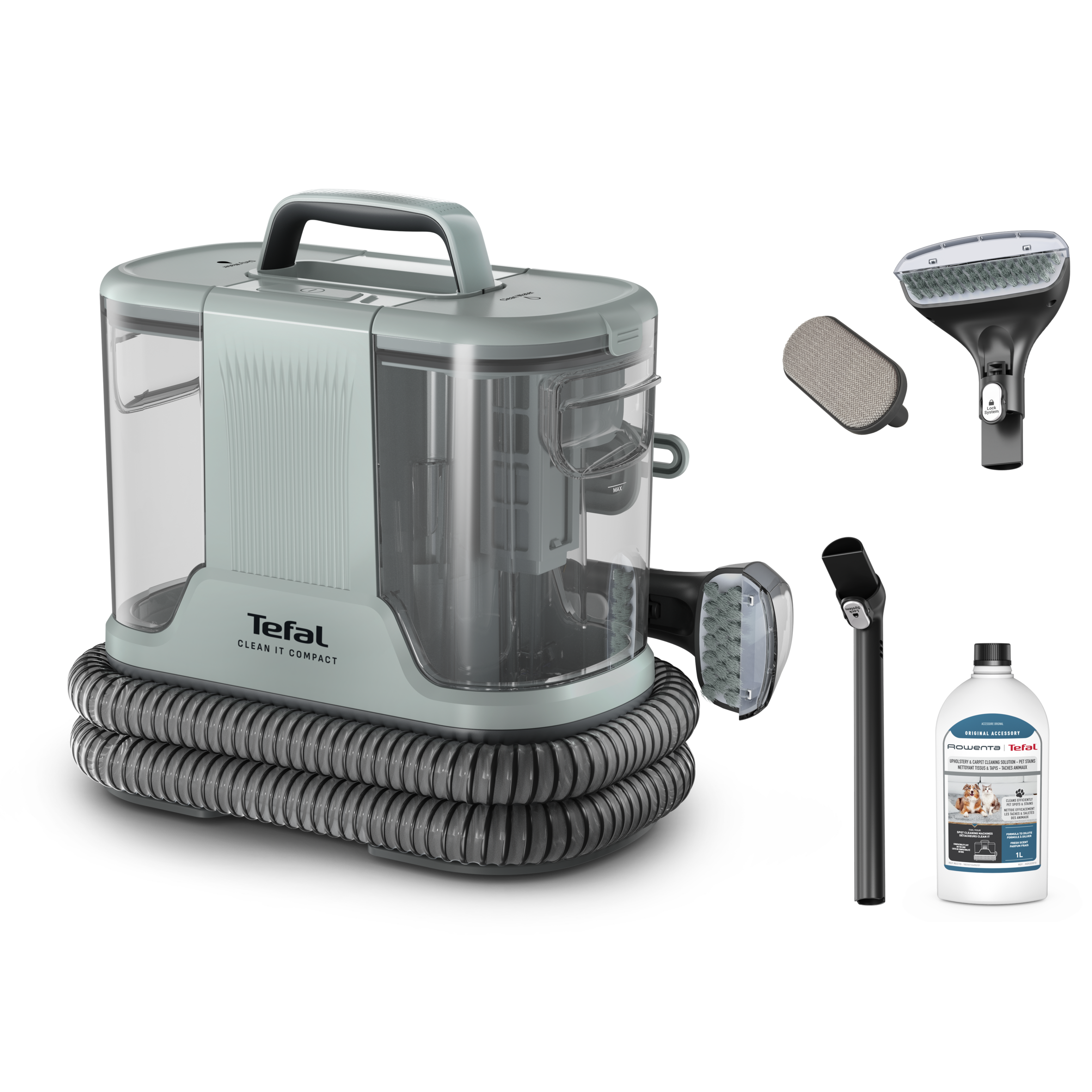 Tefal Clean It Compact IZ3020F0, уред за пране на килими и тапицерии, 400 W