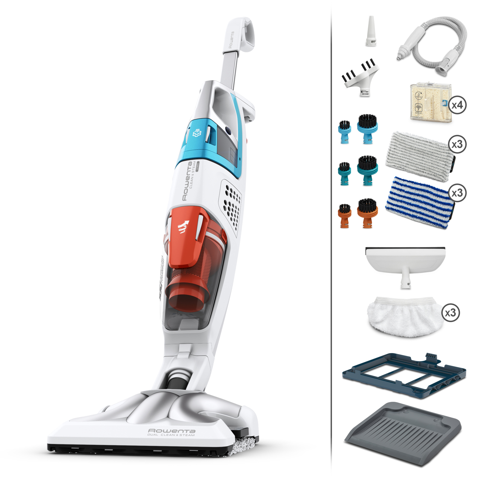 Clean & Steam Multi 3 в 1 RY8544WH, Прахосмукачка, Парочистачка и Ръчна Парочистачка