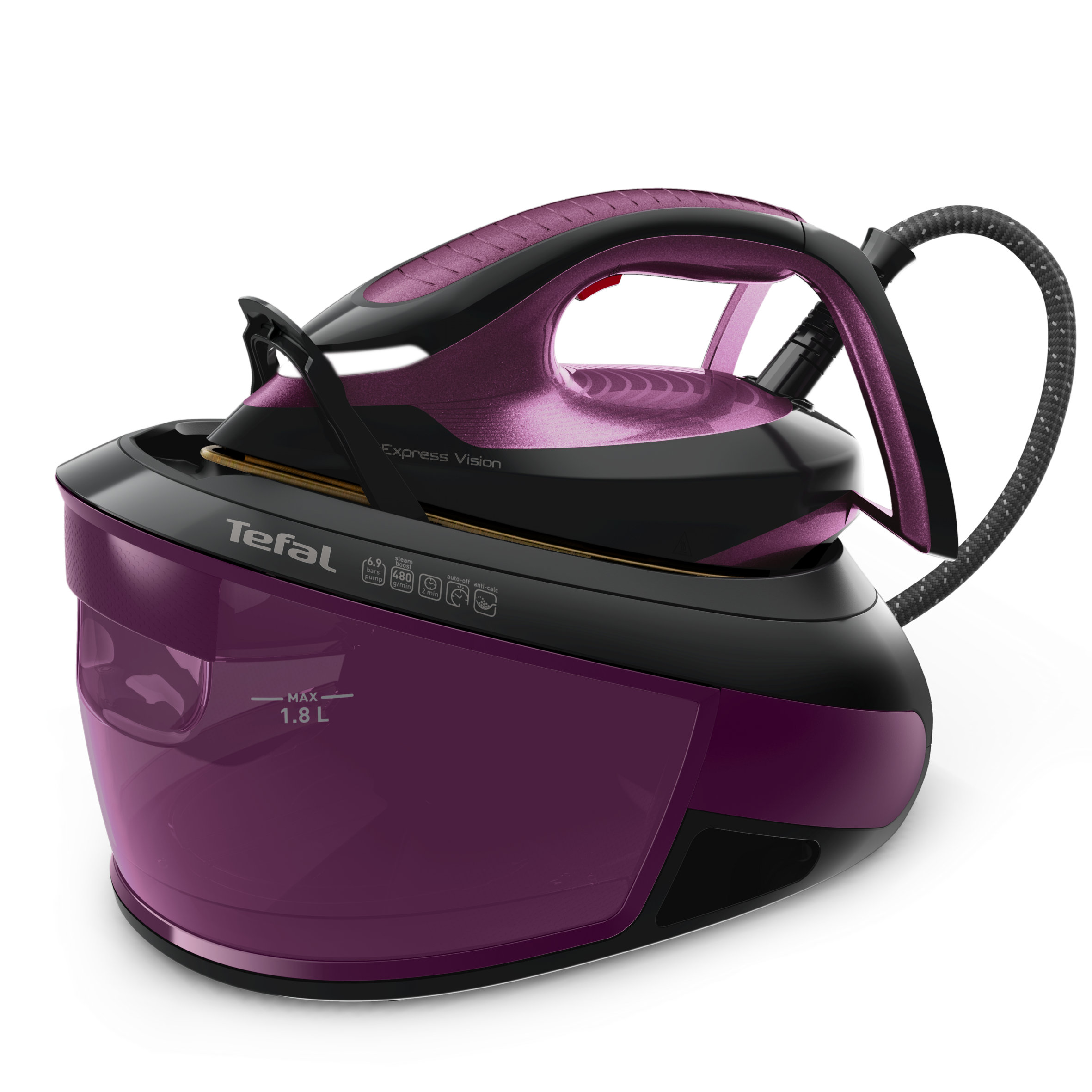 Gőzállomás Tefal Express Vision SV8152E0 Lila/Fekete