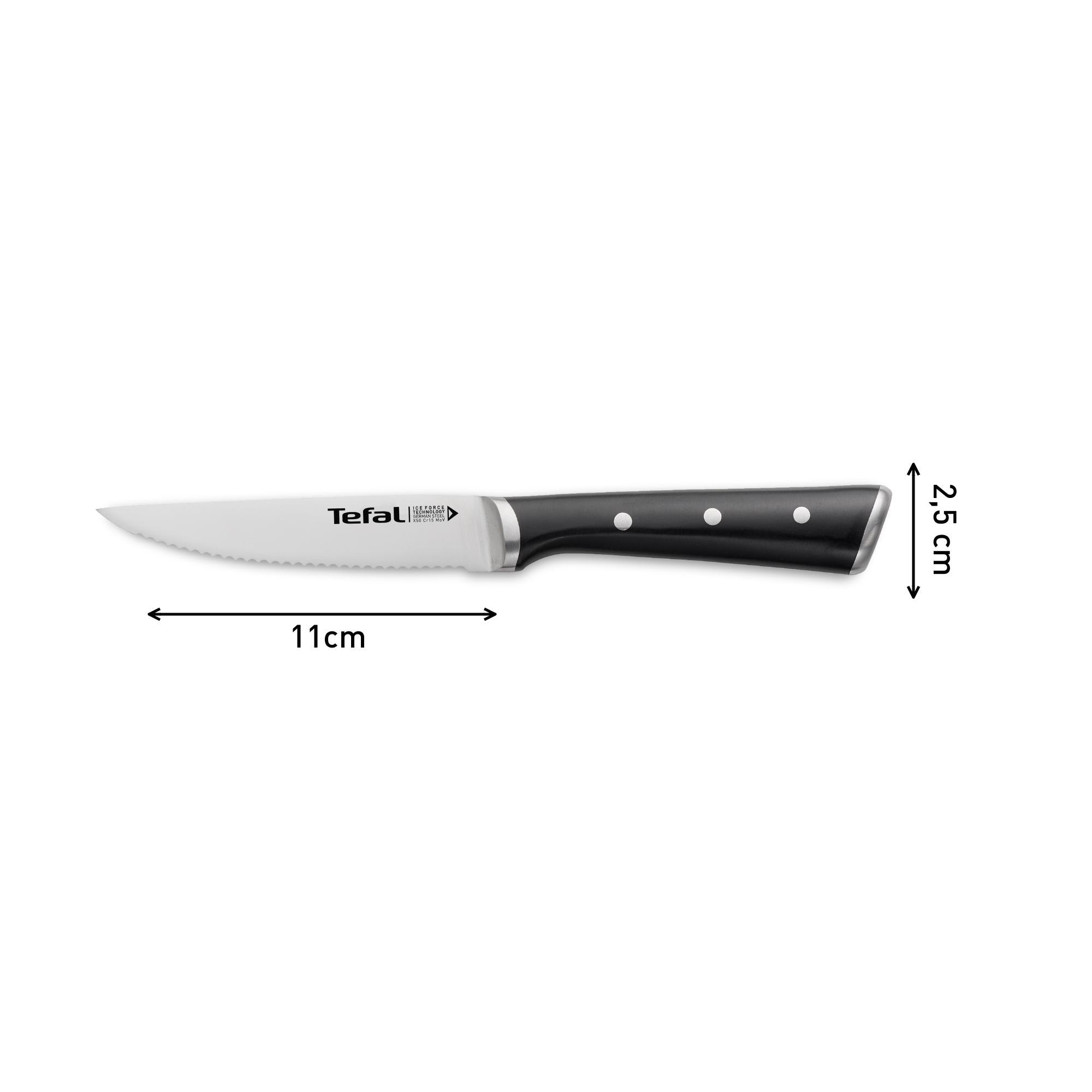 Lot De 4 Couteaux à Steak Français - Lame 77 Mm Pointue Micro-dentée - Marque SAUFAX - Fabrication France