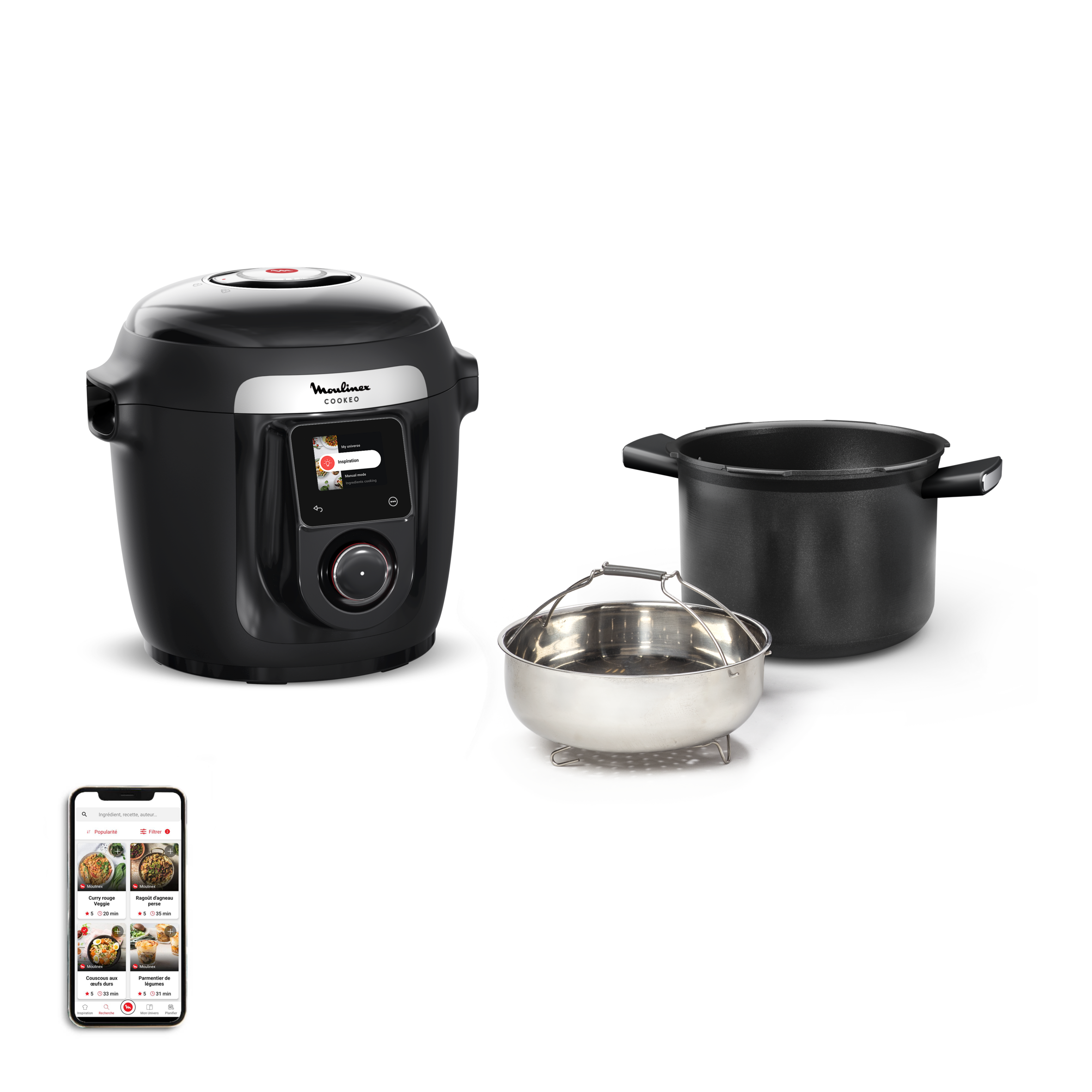 Cookeo wifi 9-in-1, multicooker, 9 bereidingsstanden, snelkookpan, slowcooker