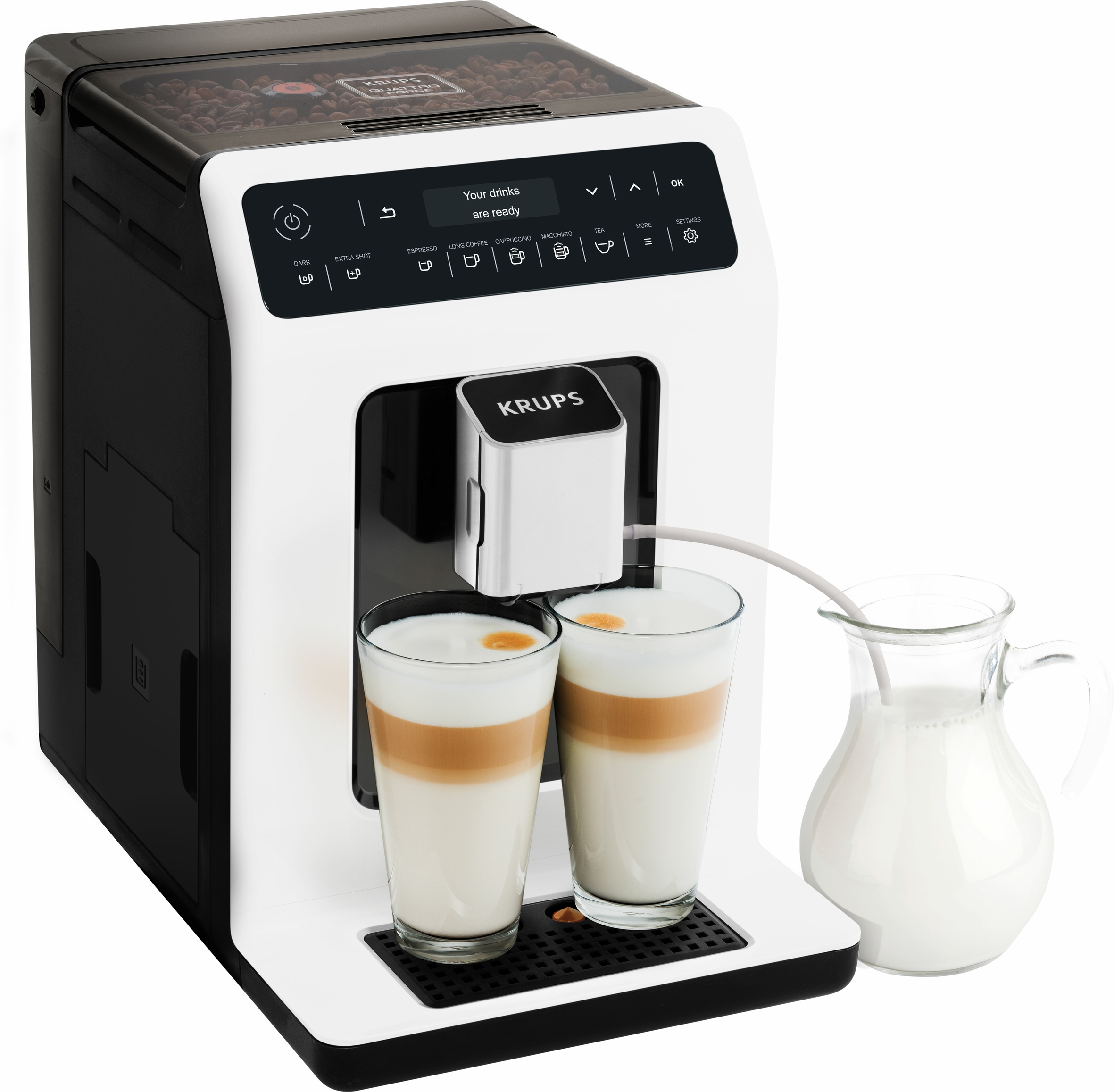 Automata kávéfőzők KRUPS Evidence EA890110 Fehér/Fekete