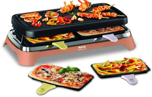 Tefal Food & Co, Plancha électrique Intérieur et extérieur, Cuissons polyvalentes, Tapas, Snack, Raclette, Poêlons classiques et XL, 8 personnes