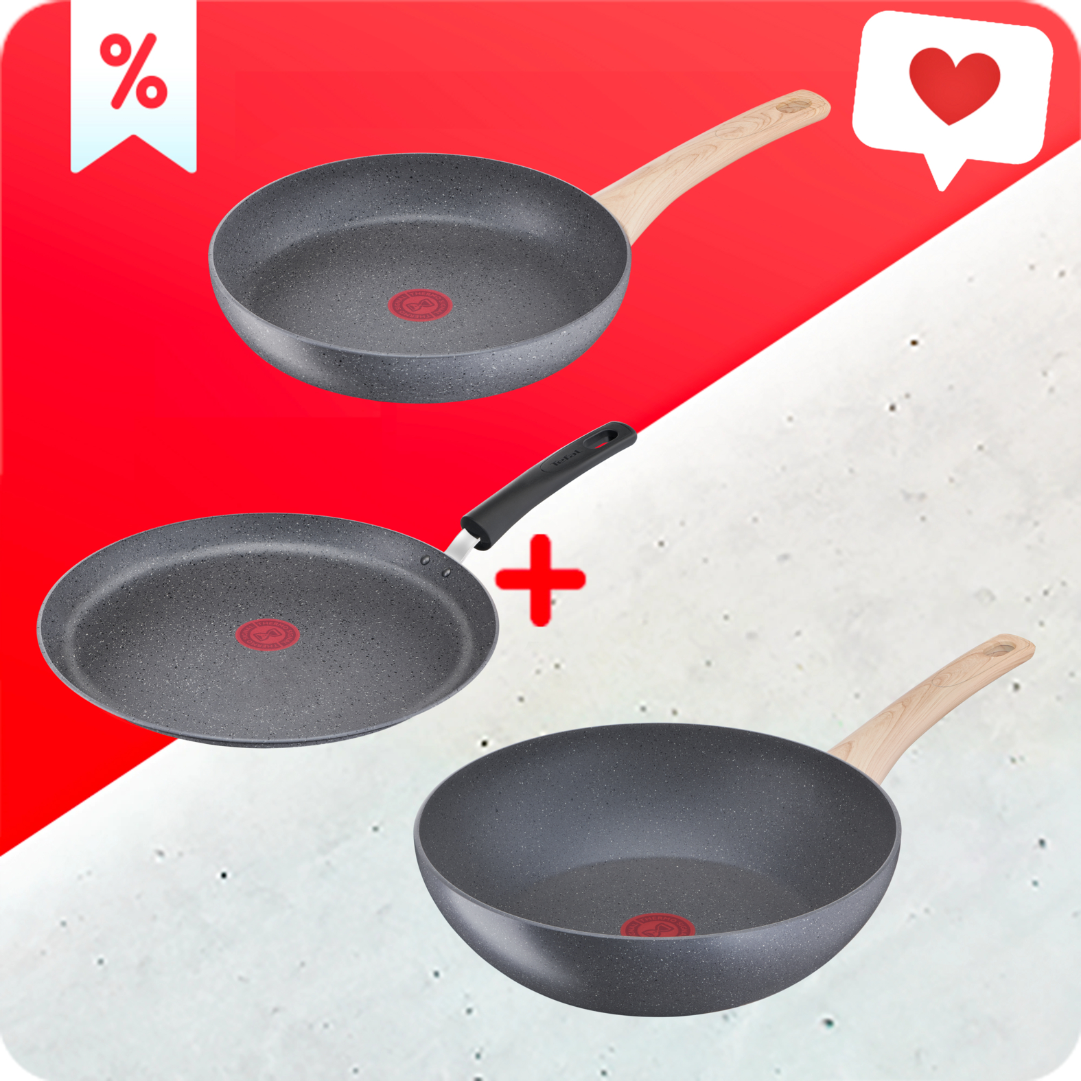 Wok pánev Tefal Natural Force G2661972 28 cm | Pánve wok a speciální ...
